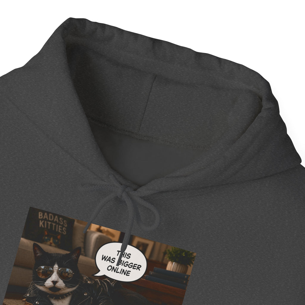 Cat Meme-This Was Bigger Online – Funny Badass Cat Hoodie