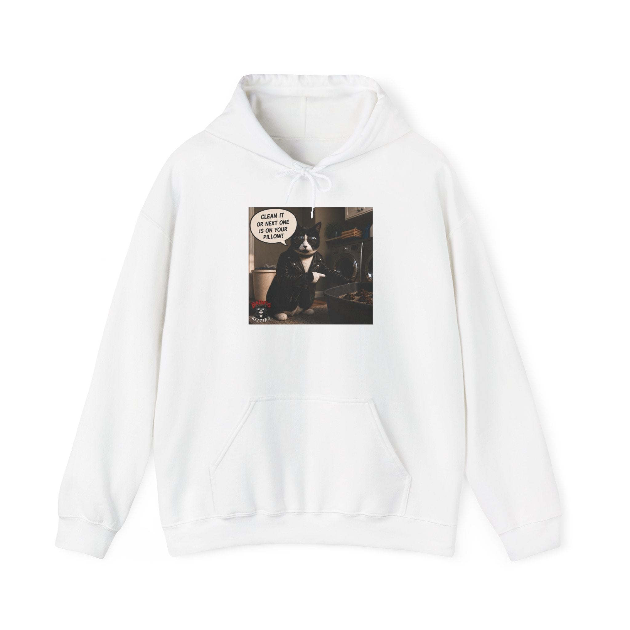 Cat Meme-Clean It or the Next One Is on Your Pillow! | Funny Cat Lover Hoodie
