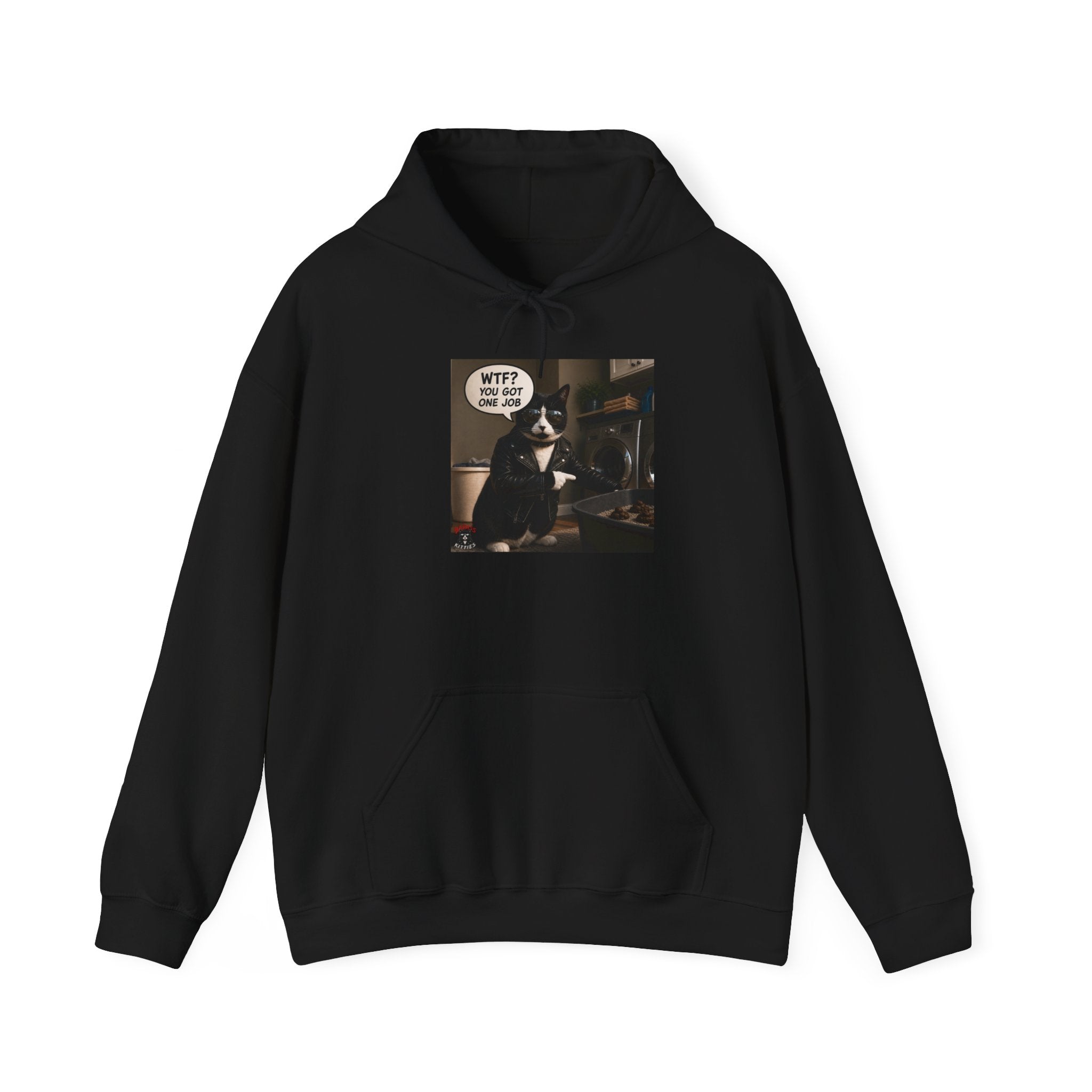 Cat Meme-WTF? You Got One Job Funny Cat T-Shirt | Bad-Ass Cat Lover Hoodie