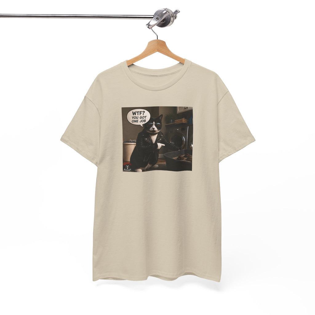 Cat Meme T-Shirt — "WTF? You Got One Job" Graphic Tee