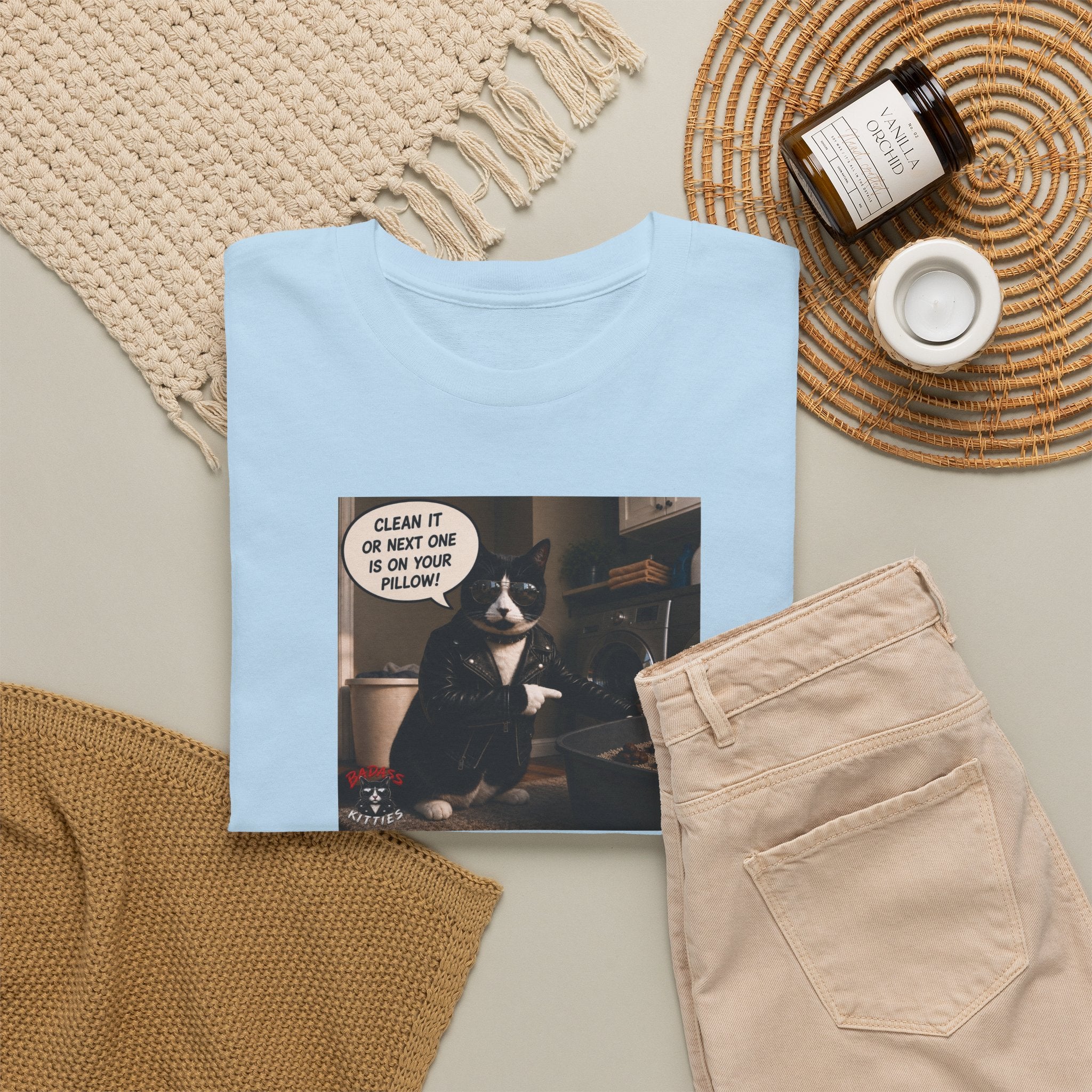 Cat Meme-Clean It... Or the Next One Is on Your Pillow! – Funny Cat T-Shirt