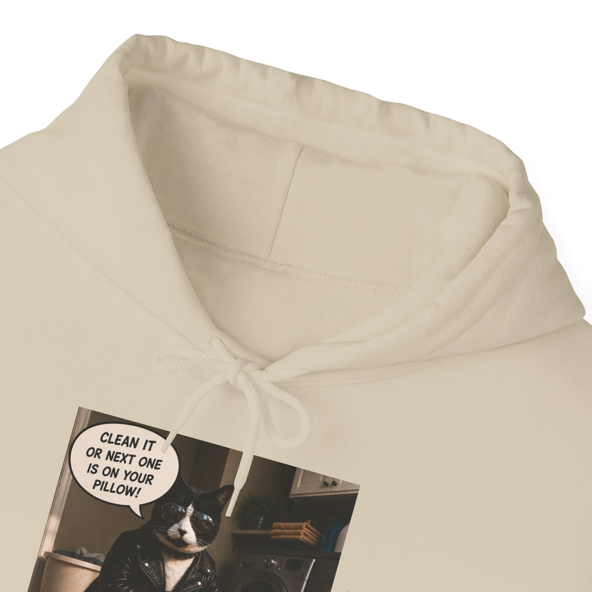 Cat Meme-Clean It or the Next One Is on Your Pillow! | Funny Cat Lover Hoodie