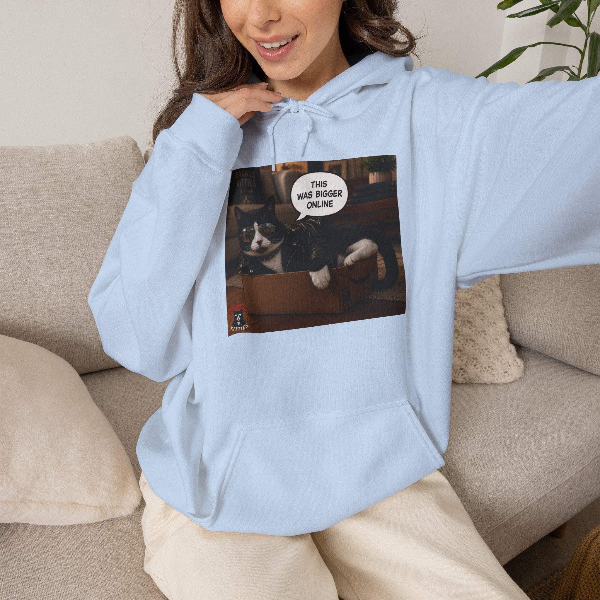 Cat Meme-This Was Bigger Online – Funny Badass Cat Hoodie