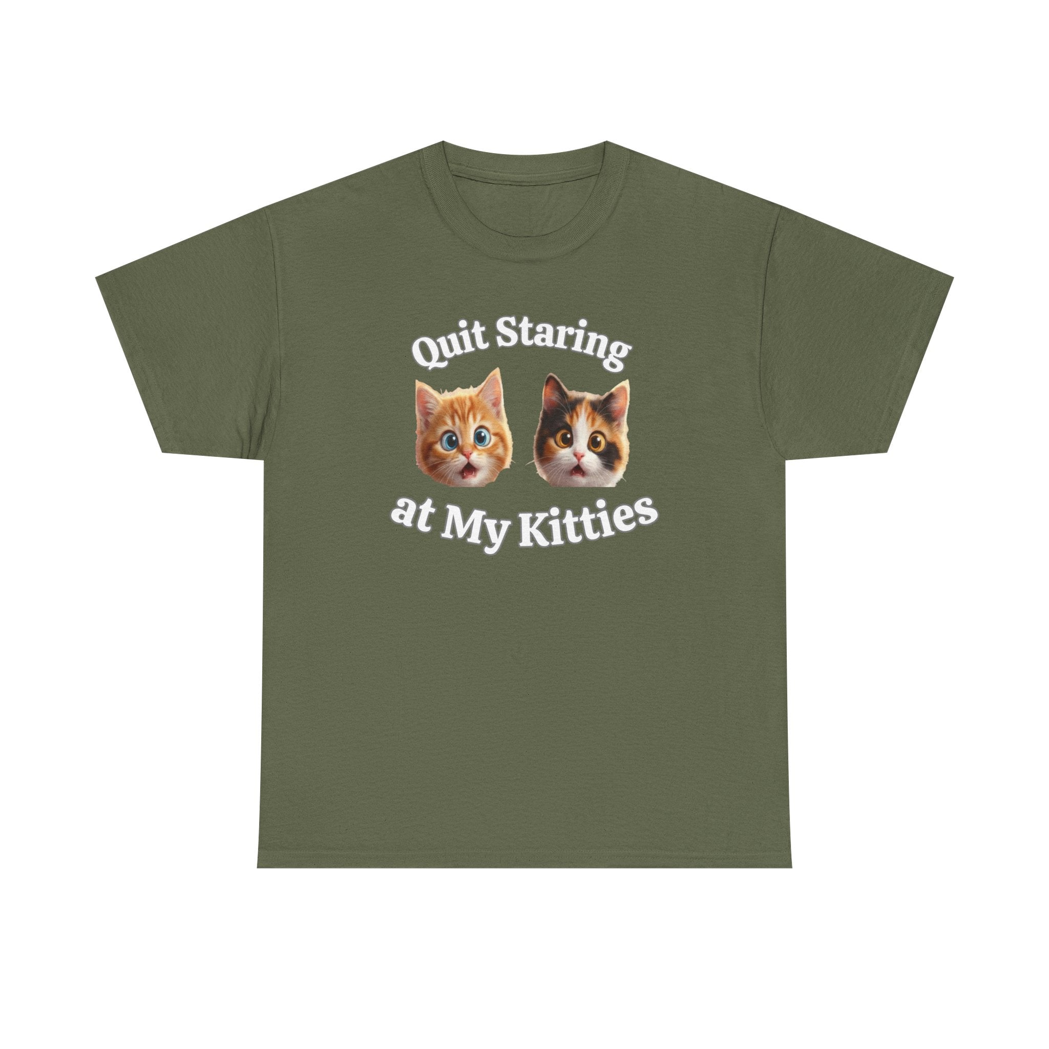 Funny Cat "Quit Staring" Hilarious TEE