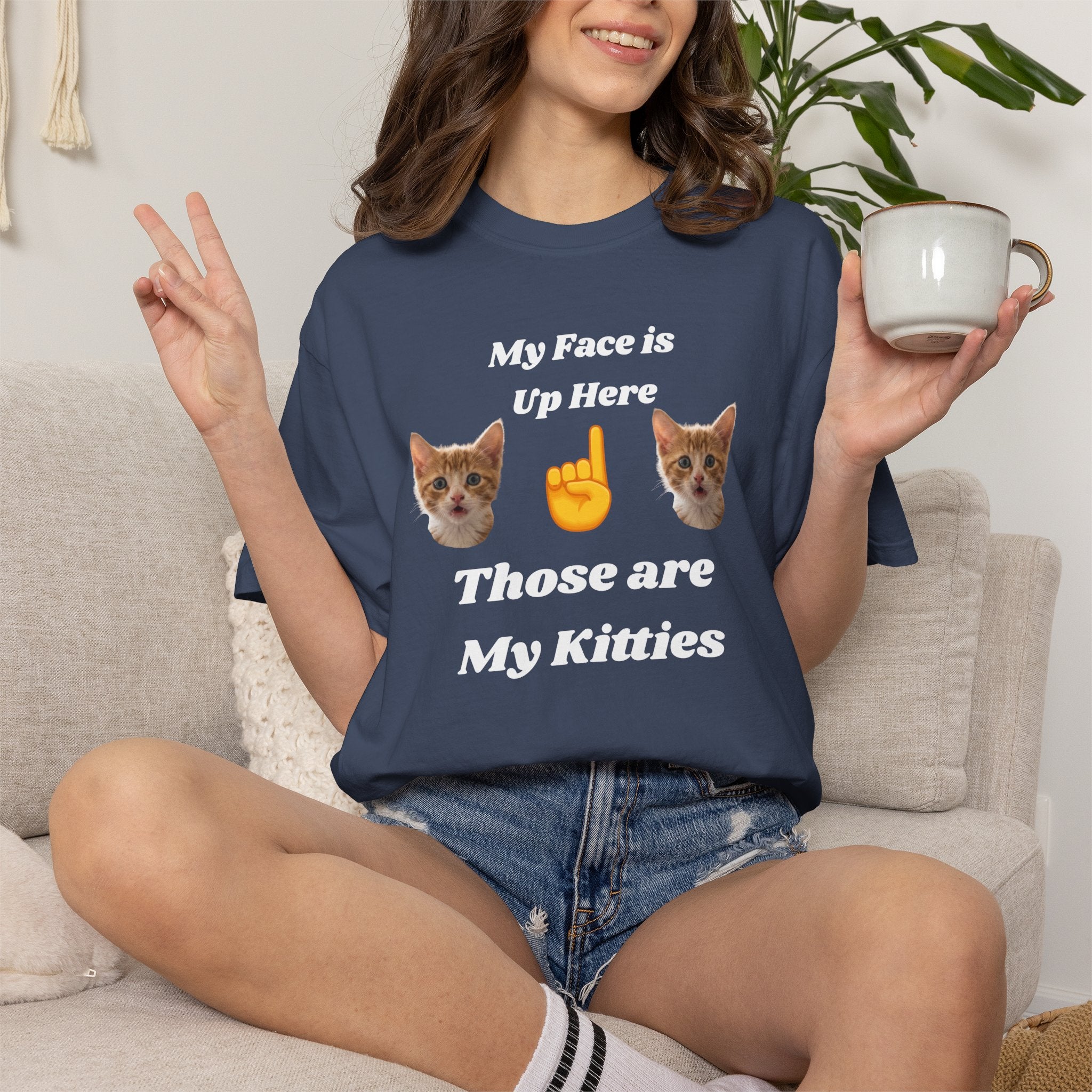 "My Face is Up Here" Funny T-Shirt