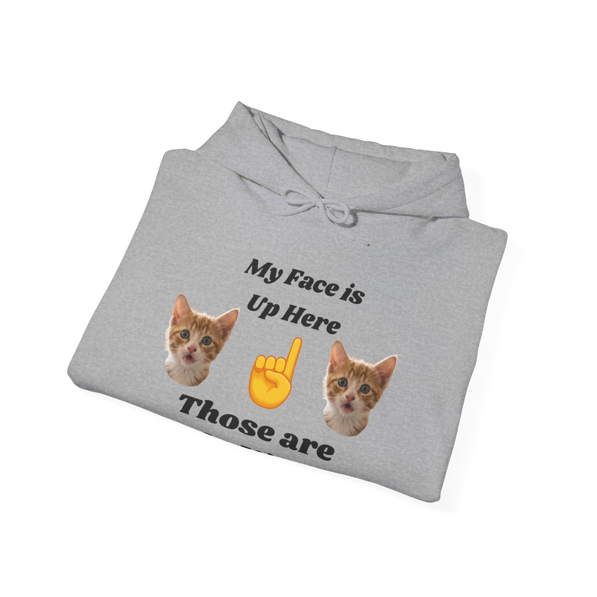 Cat Lovers "My Face is Up Here" Hilarious Hoodie