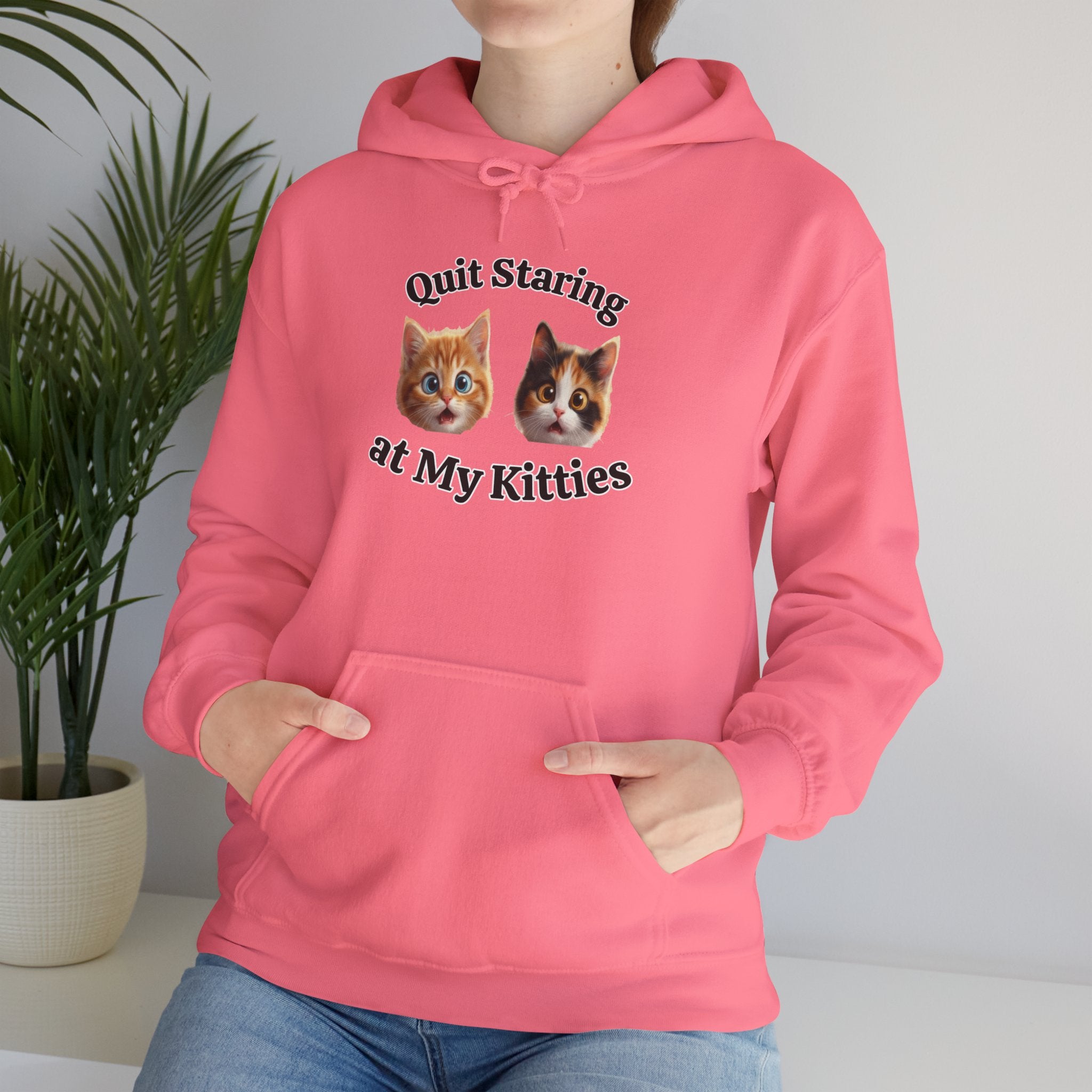 Funny Cat "Quit Staring" Hoodie