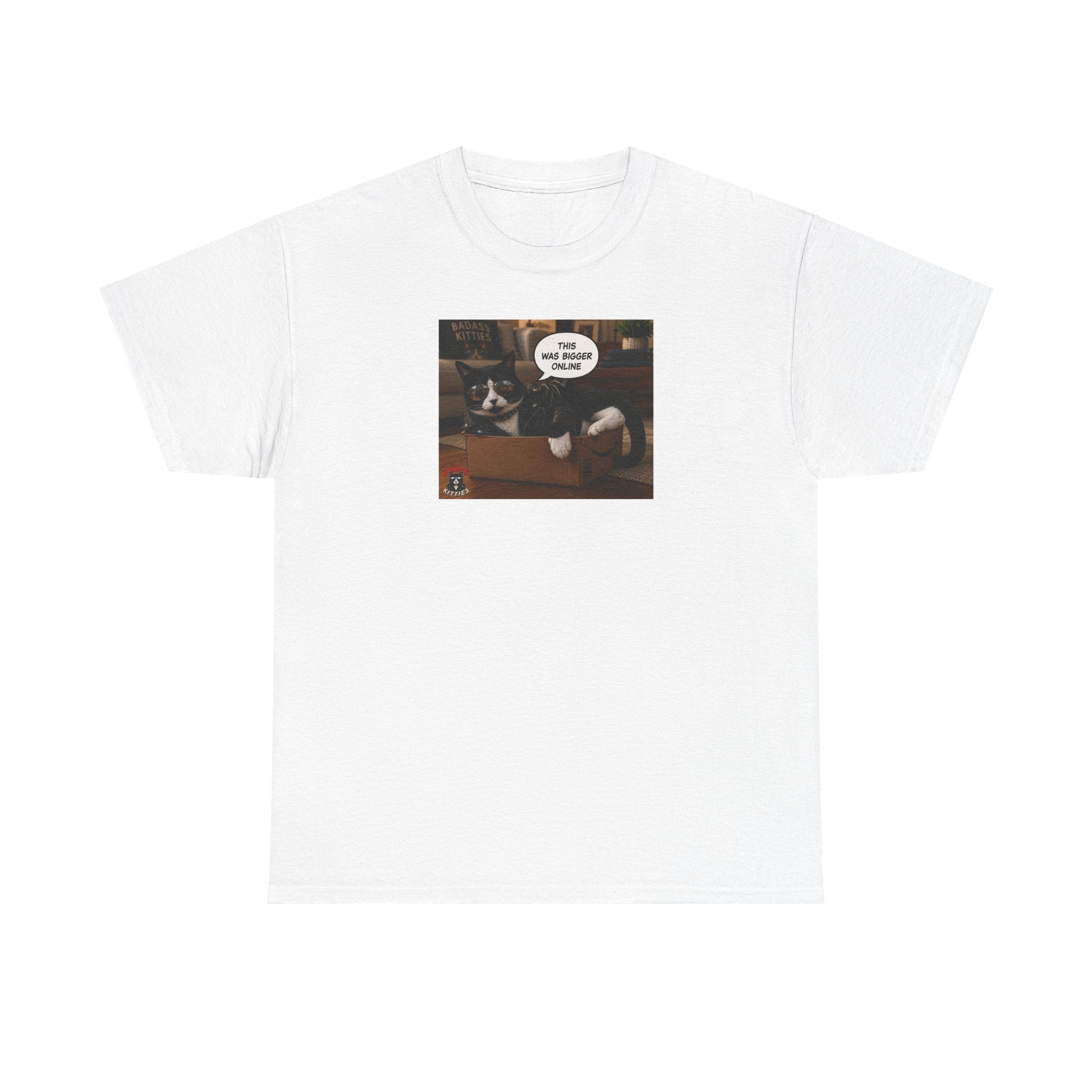 Cat Meme-This Was Bigger Online – Funny Badass Cat T-Shirt