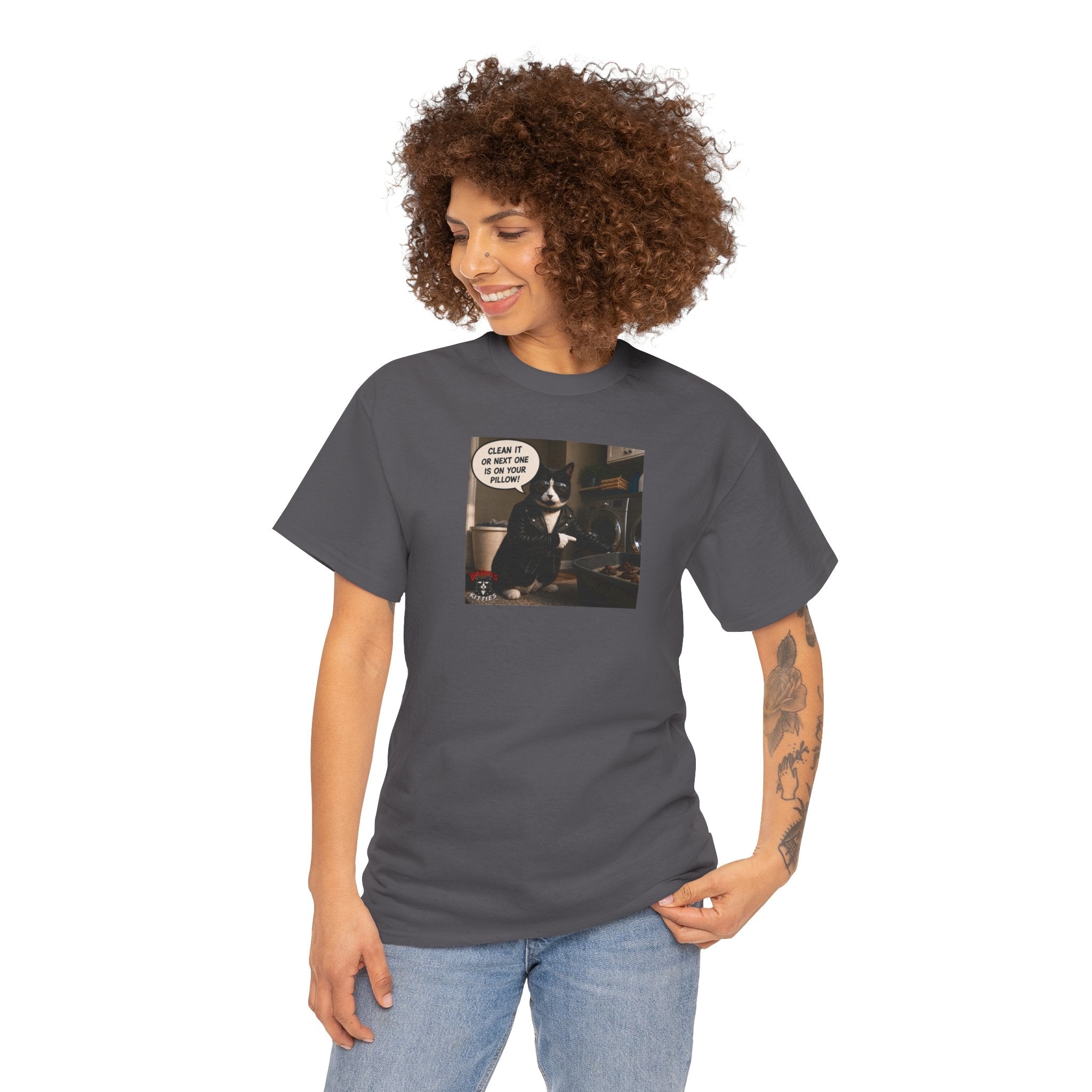 Cat Meme-Clean It... Or the Next One Is on Your Pillow! – Funny Cat T-Shirt