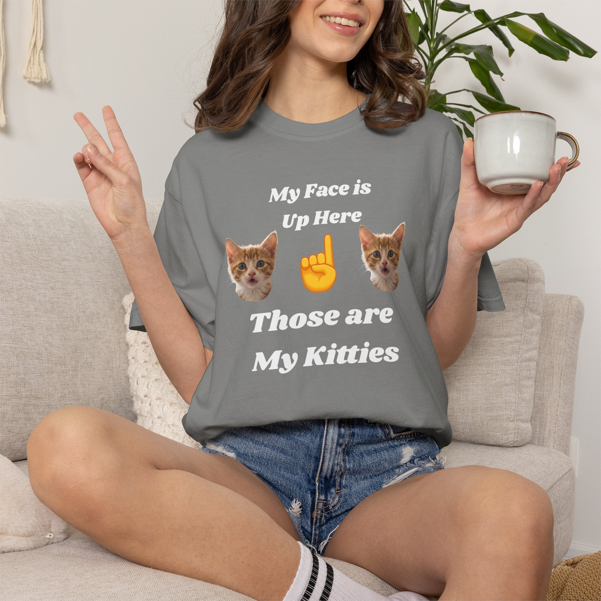 "My Face is Up Here" Funny T-Shirt