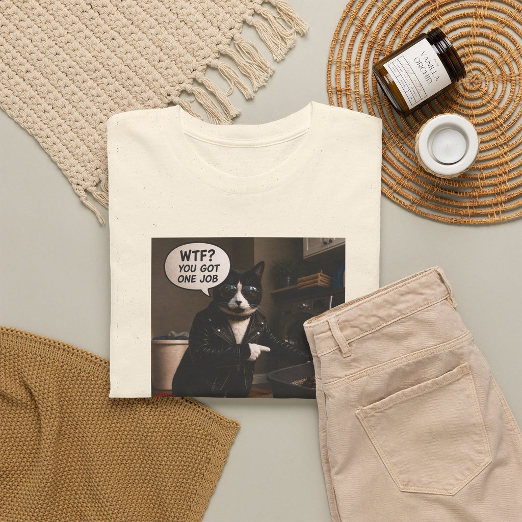 Cat Meme T-Shirt — "WTF? You Got One Job" Graphic Tee