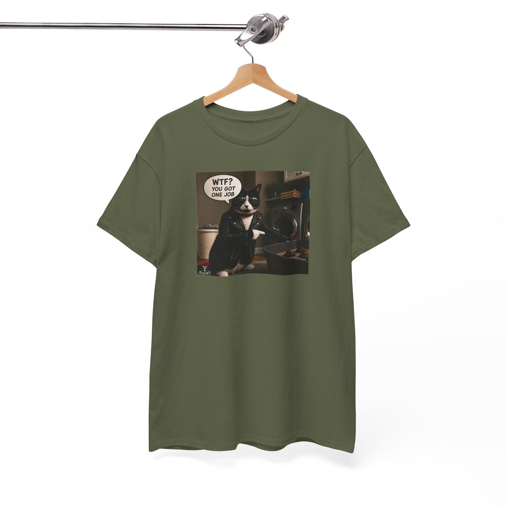 Cat Meme T-Shirt — "WTF? You Got One Job" Graphic Tee