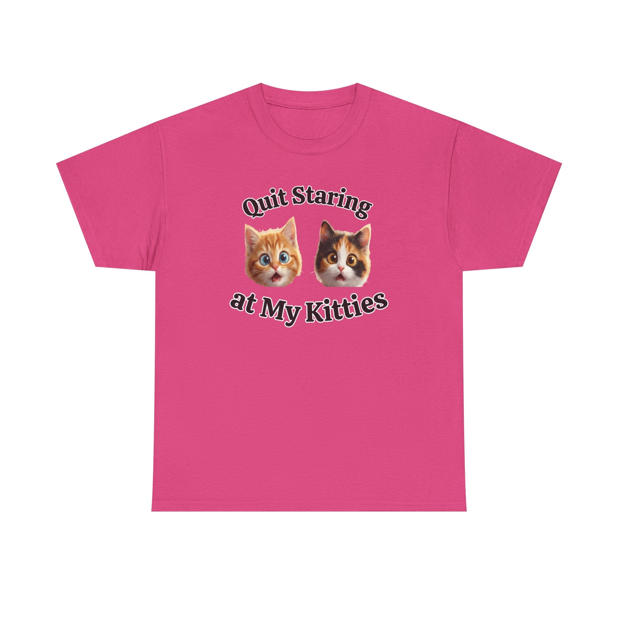 Playful Kitty "Quit Staring?" Funny T-Shirt