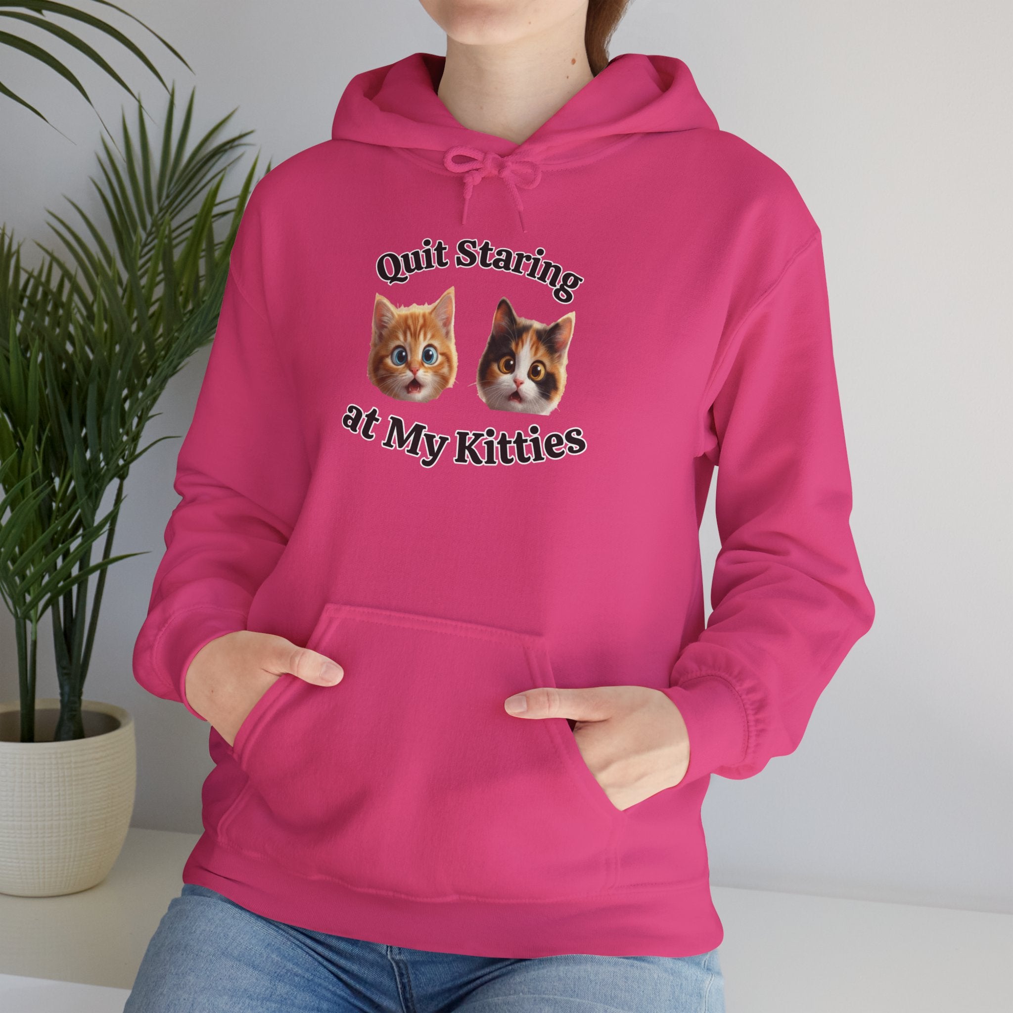 Funny Cat "Quit Staring" Hoodie
