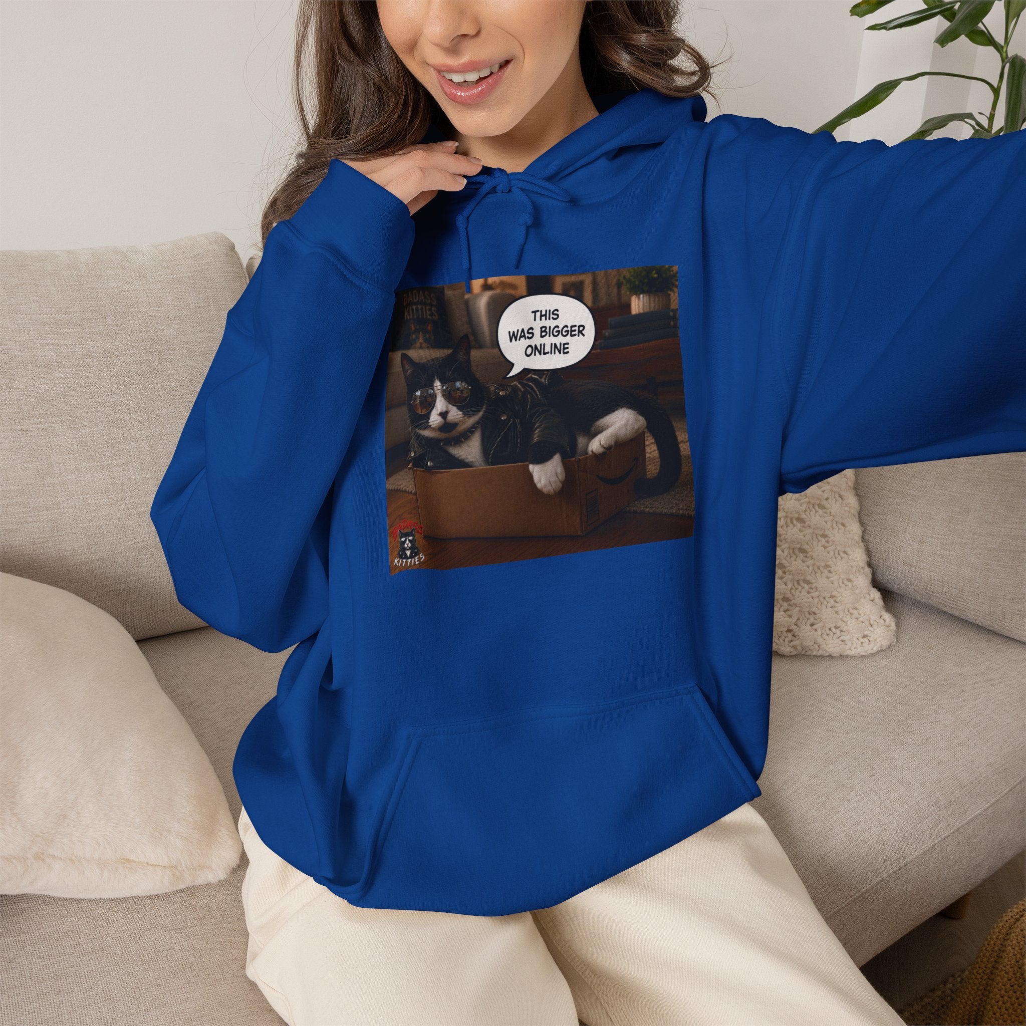 Cat Meme-This Was Bigger Online – Funny Badass Cat Hoodie