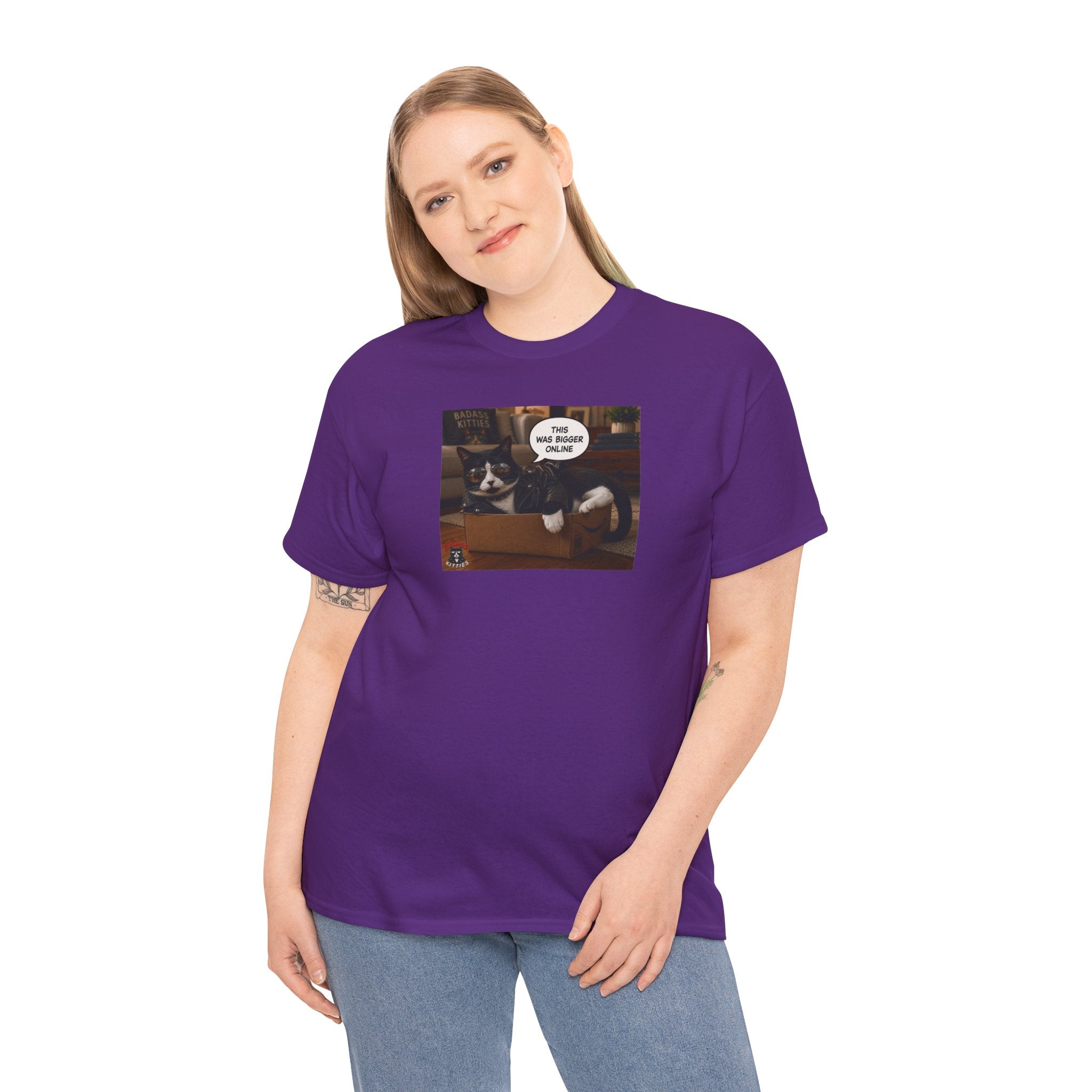 Cat Meme-This Was Bigger Online – Funny Badass Cat T-Shirt