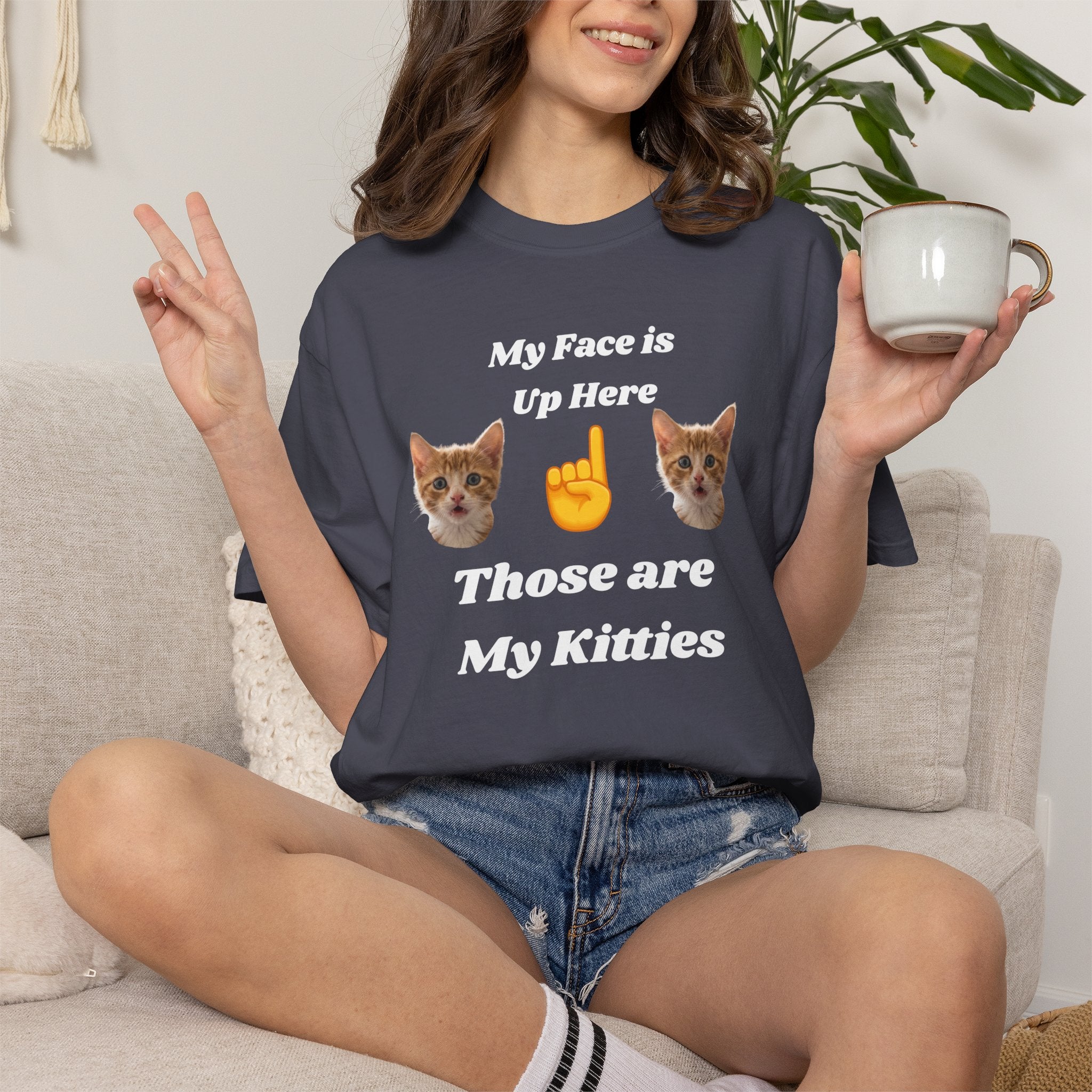 "My Face is Up Here" Funny T-Shirt