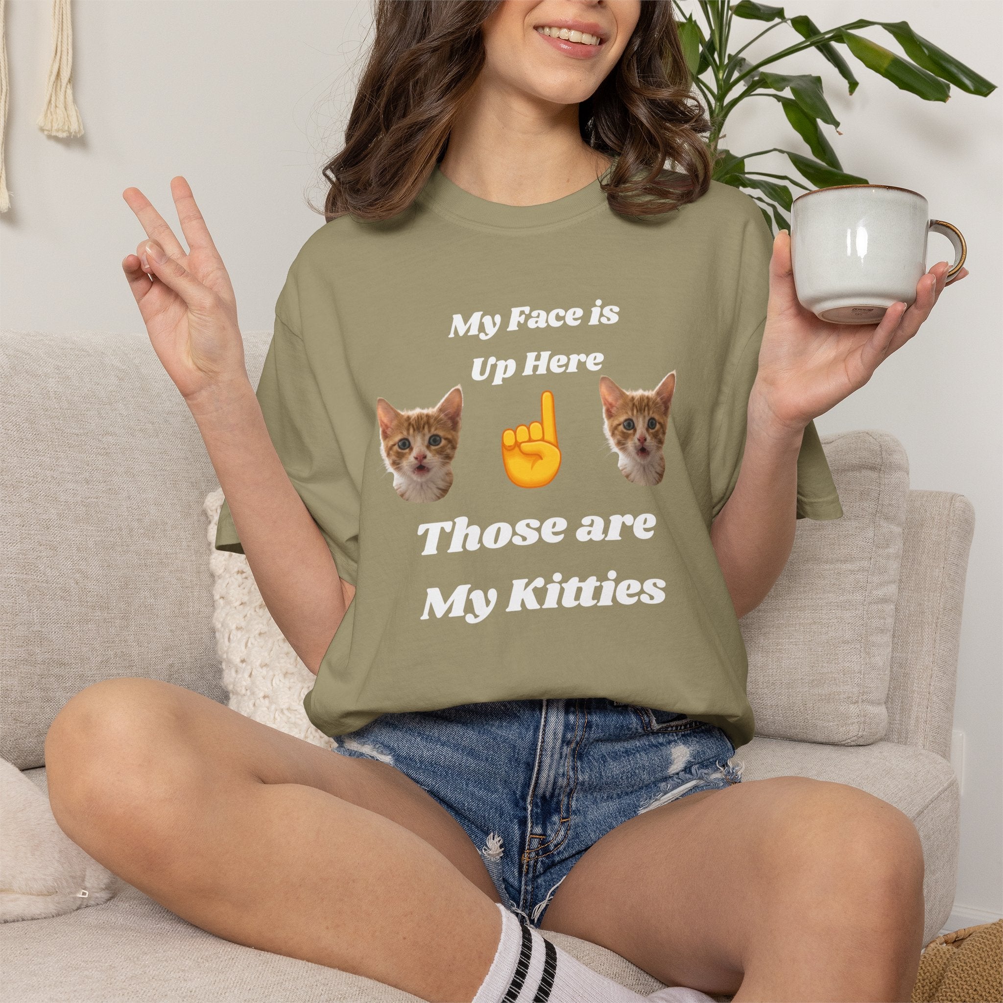 "My Face is Up Here" Funny T-Shirt