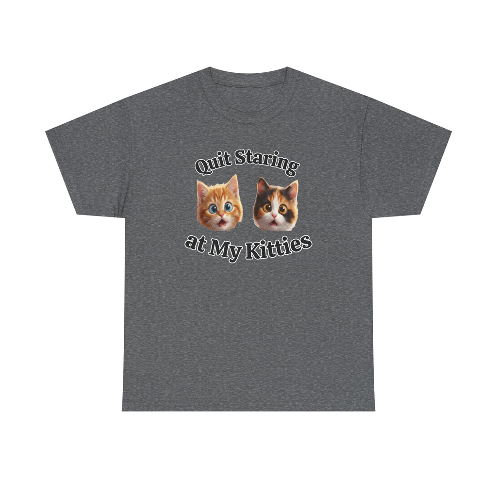 Playful Kitty "Quit Staring?" Funny T-Shirt