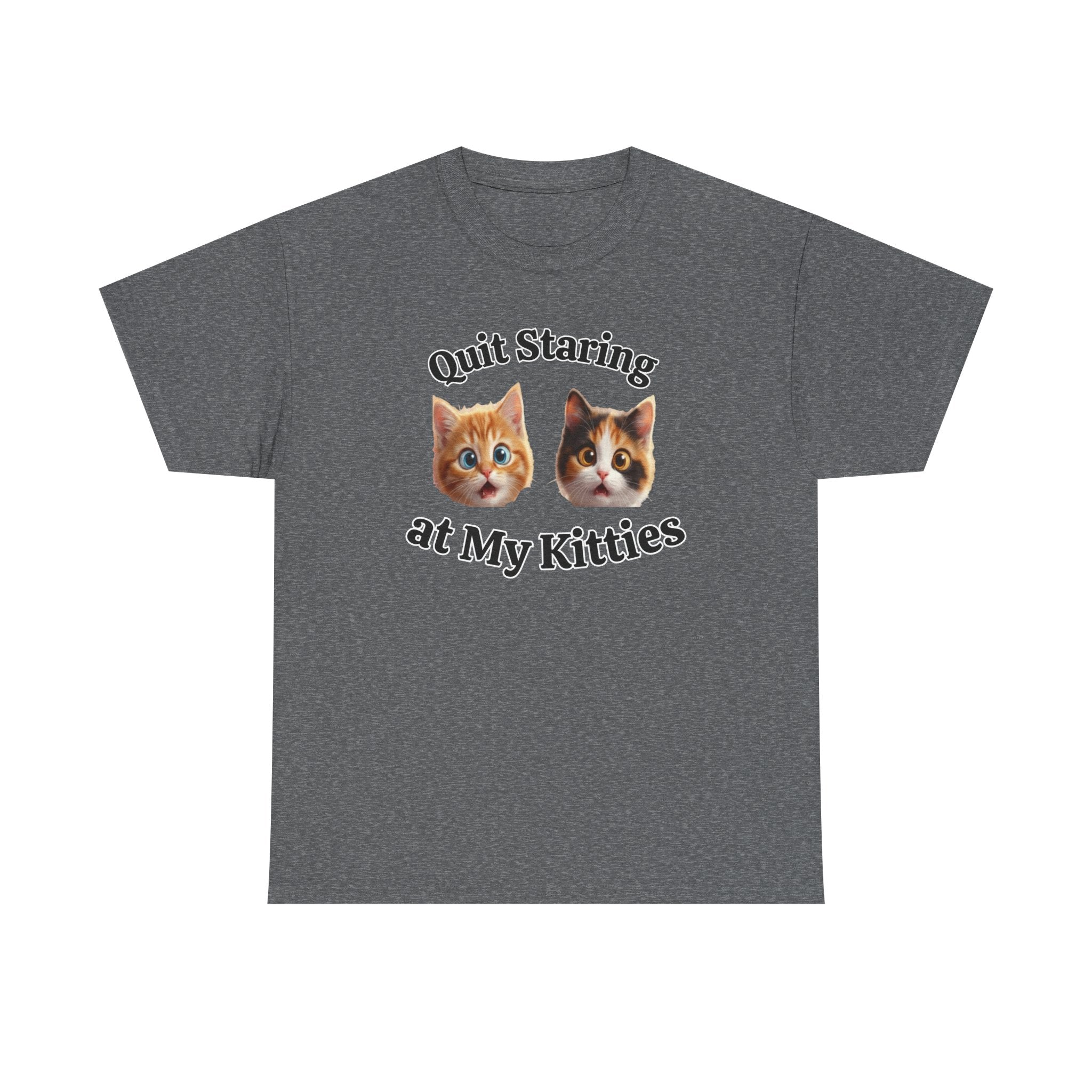 Playful Kitty "Quit Staring?" Funny T-Shirt