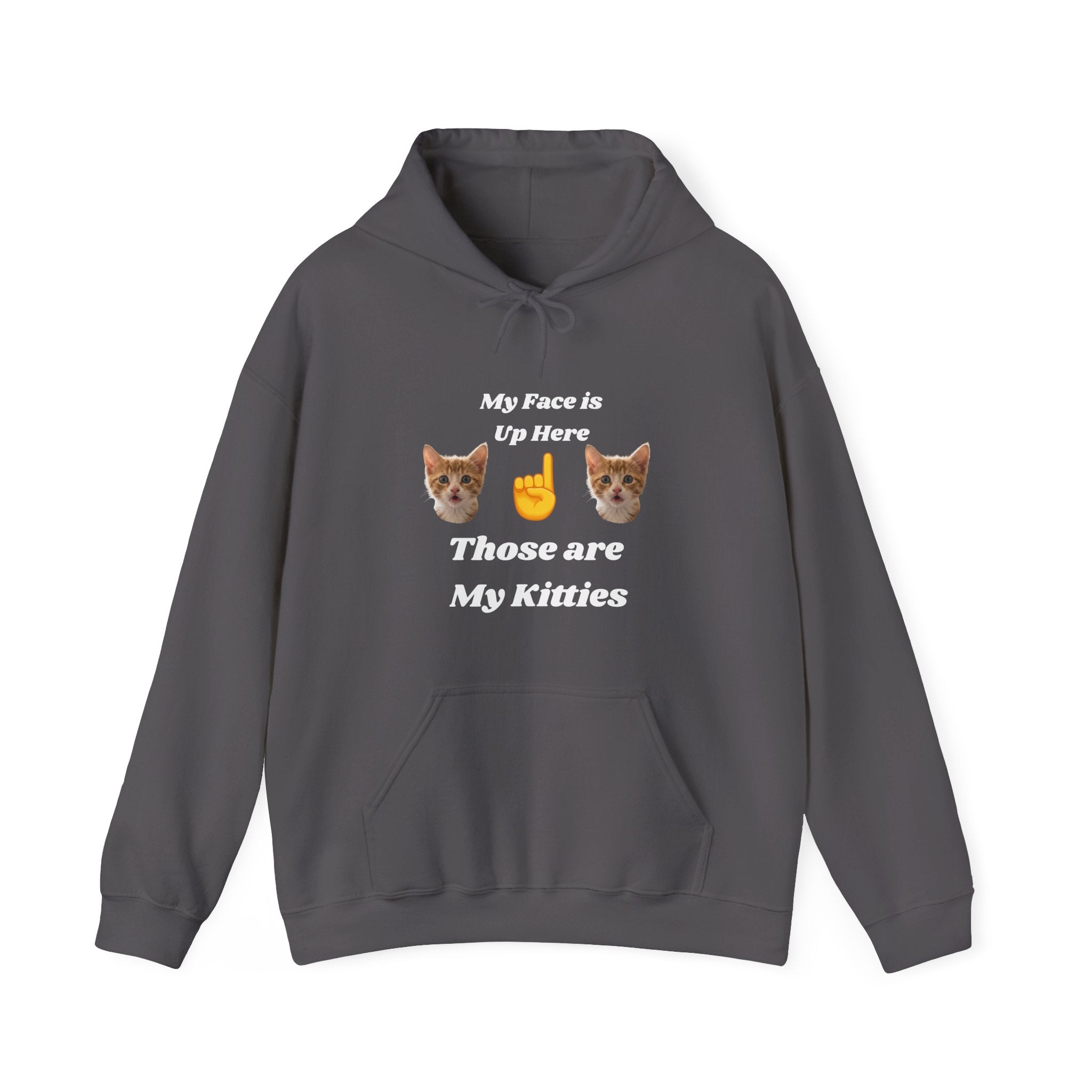 Cat Lovers Hilarious Hoodie "My Face is Up Here"