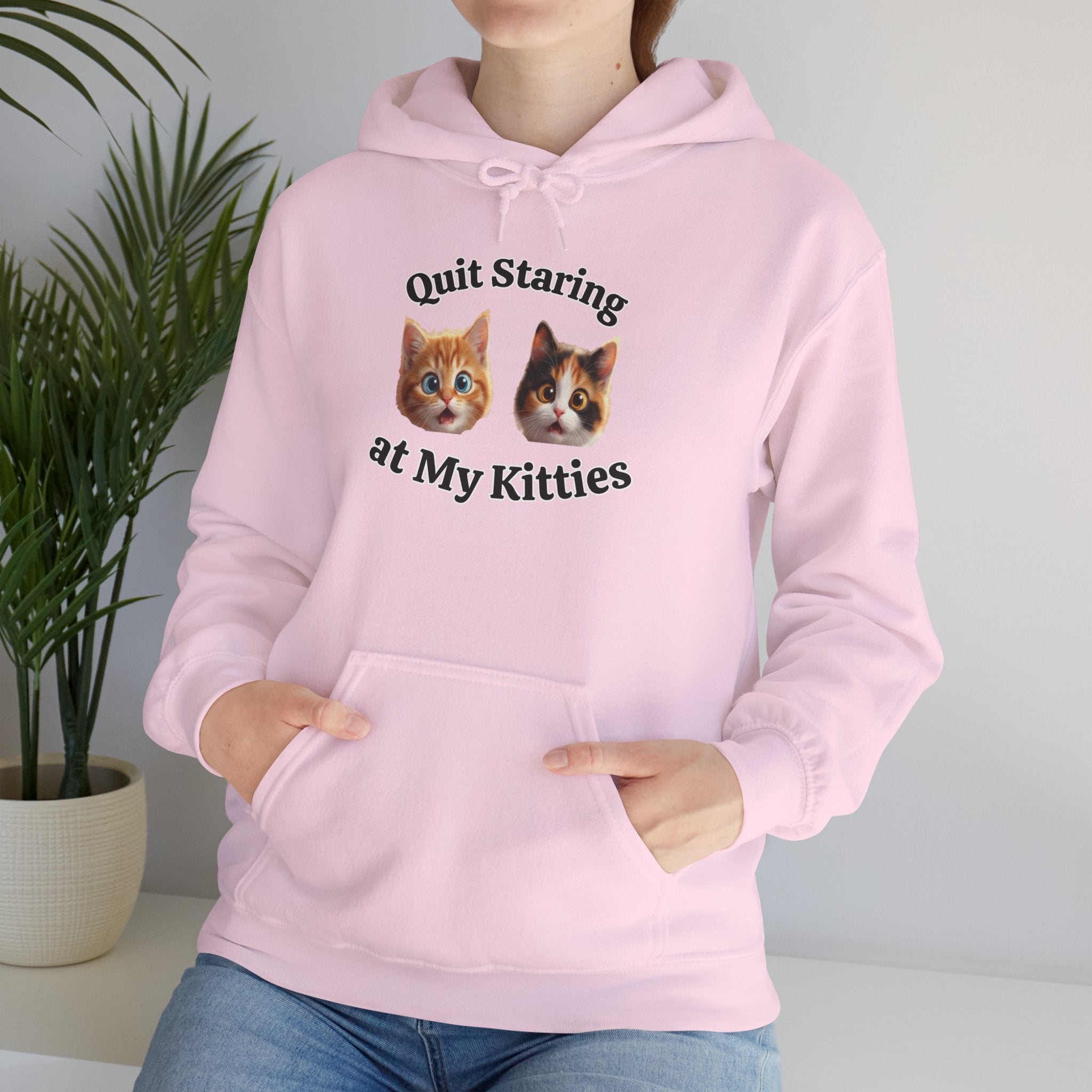 Funny Cat "Quit Staring" Hoodie