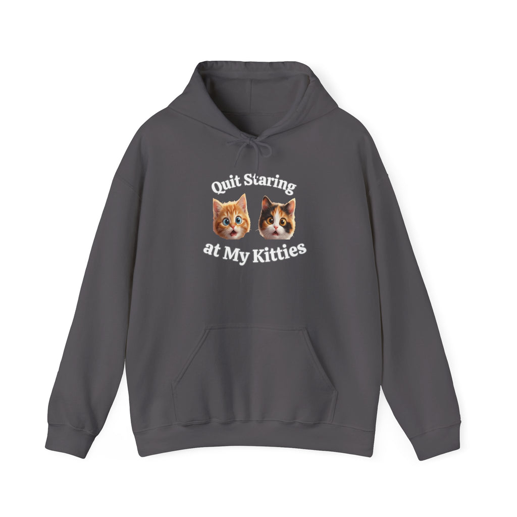 Cat Hilarious "Quit Staring" Fun Hoodie