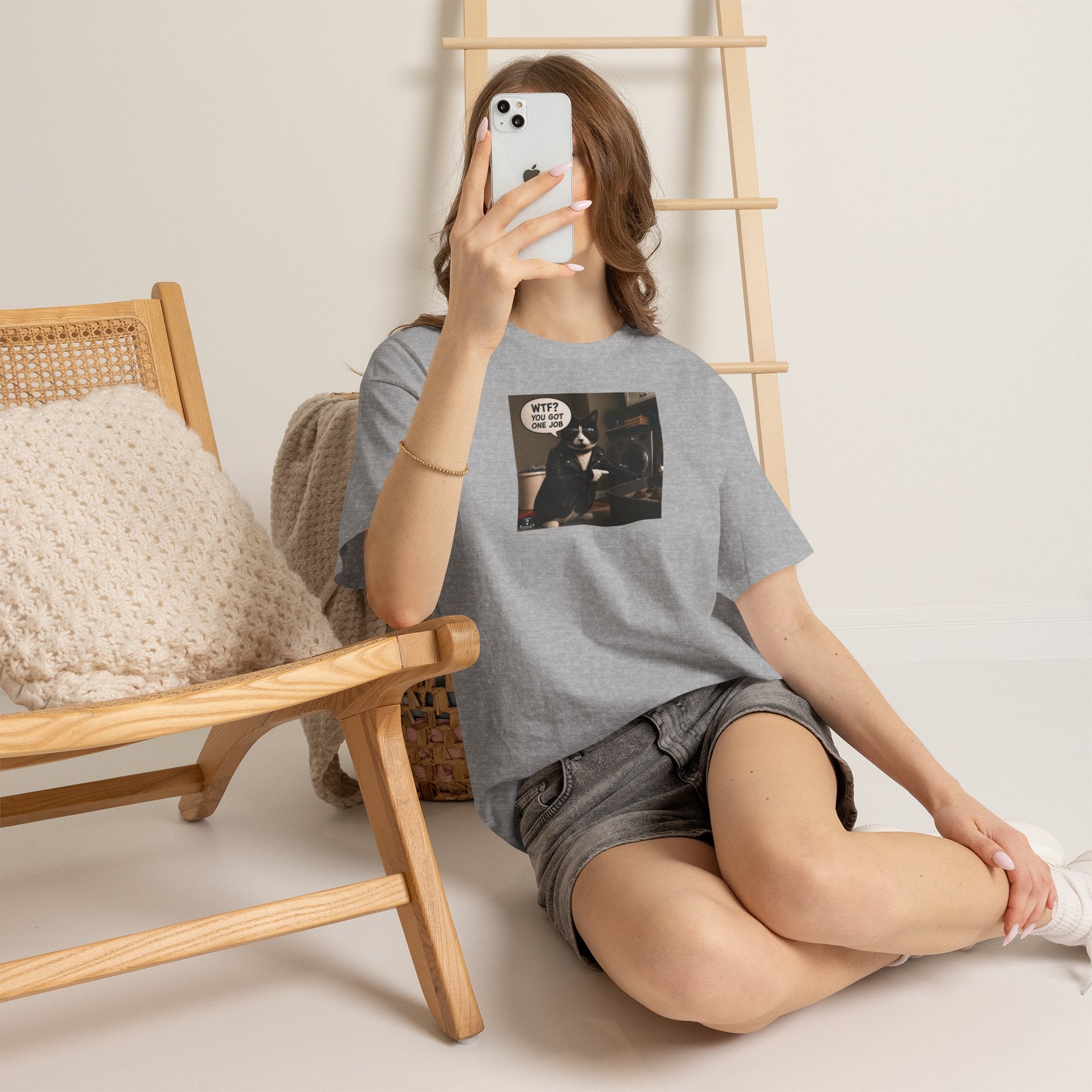 Cat Meme T-Shirt — "WTF? You Got One Job" Graphic Tee