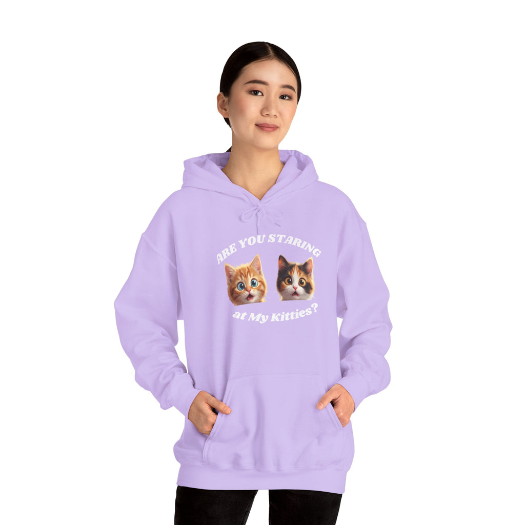 Cat Funny "Are You Staring?" Comfy Hoodie