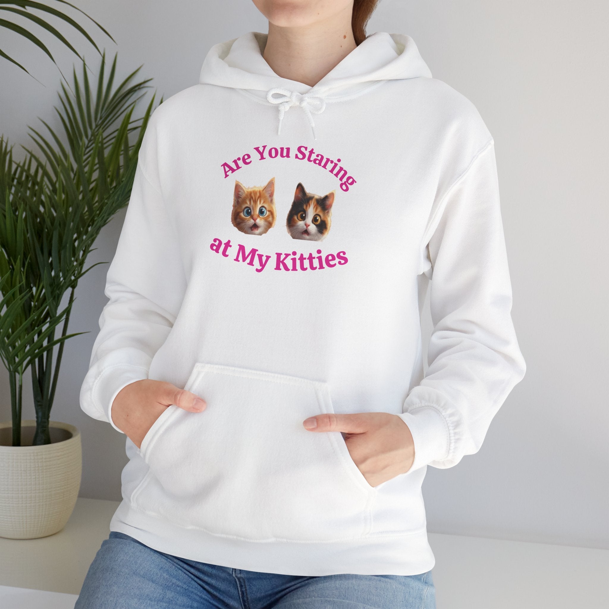 Cat Fun "Are You Staring" Hilarious Hoodie