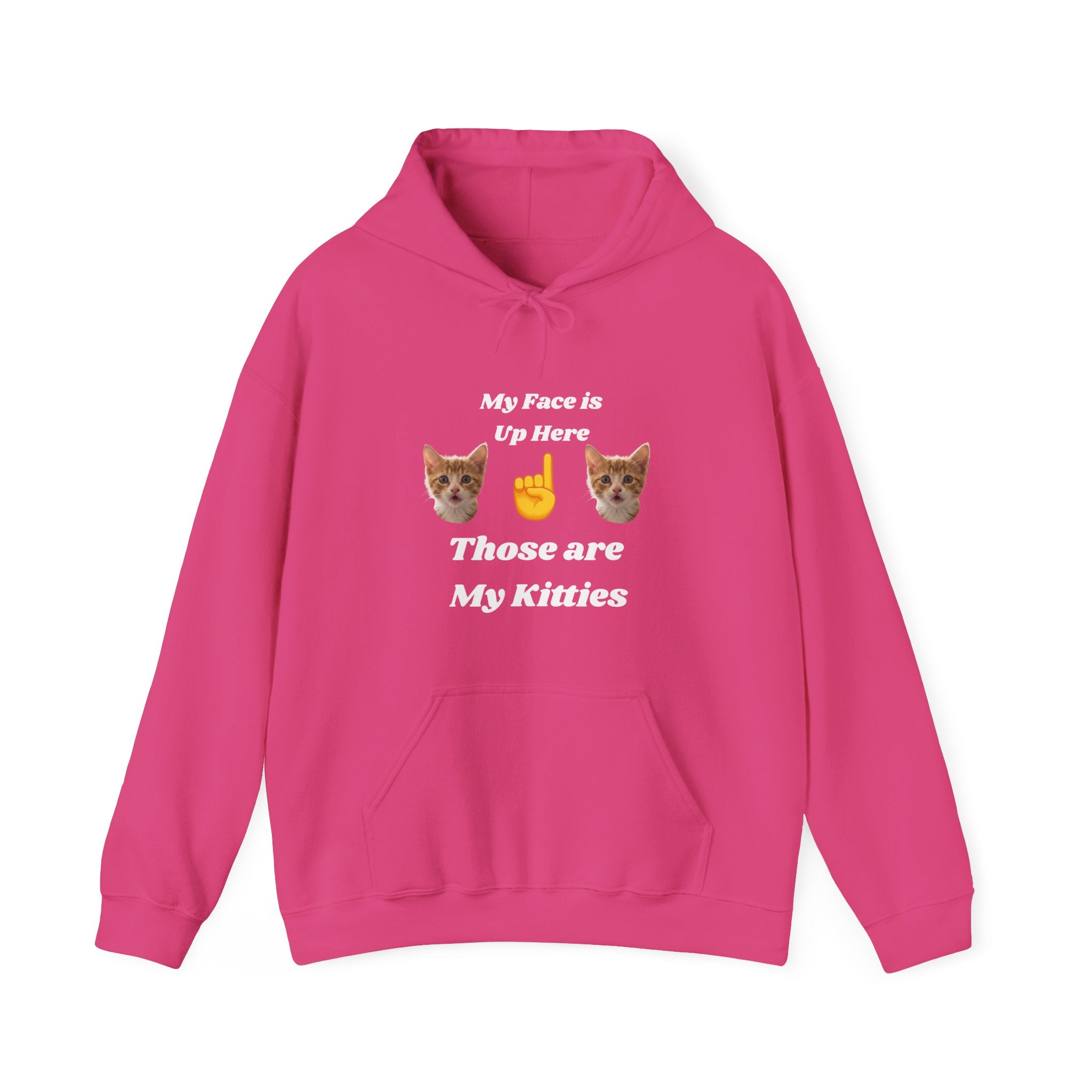 Cat Lovers Hilarious Hoodie "My Face is Up Here"
