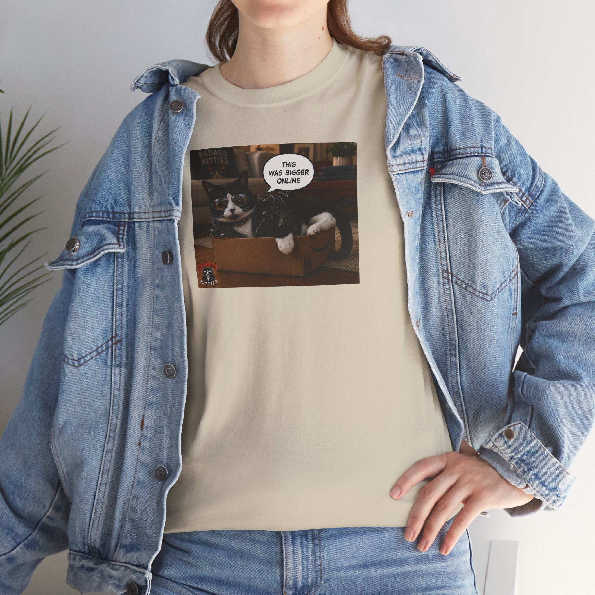 Cat Meme-This Was Bigger Online – Funny Badass Cat T-Shirt