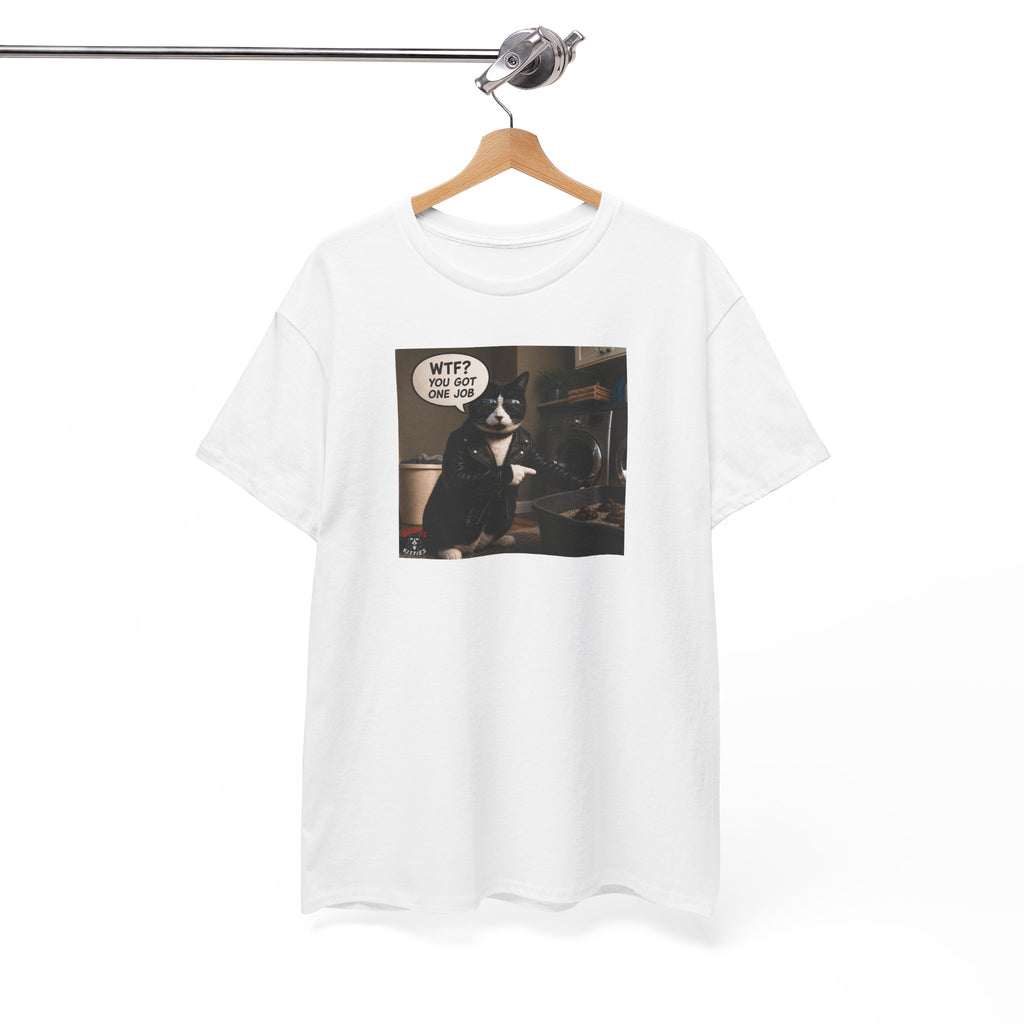 Cat Meme T-Shirt — "WTF? You Got One Job" Graphic Tee