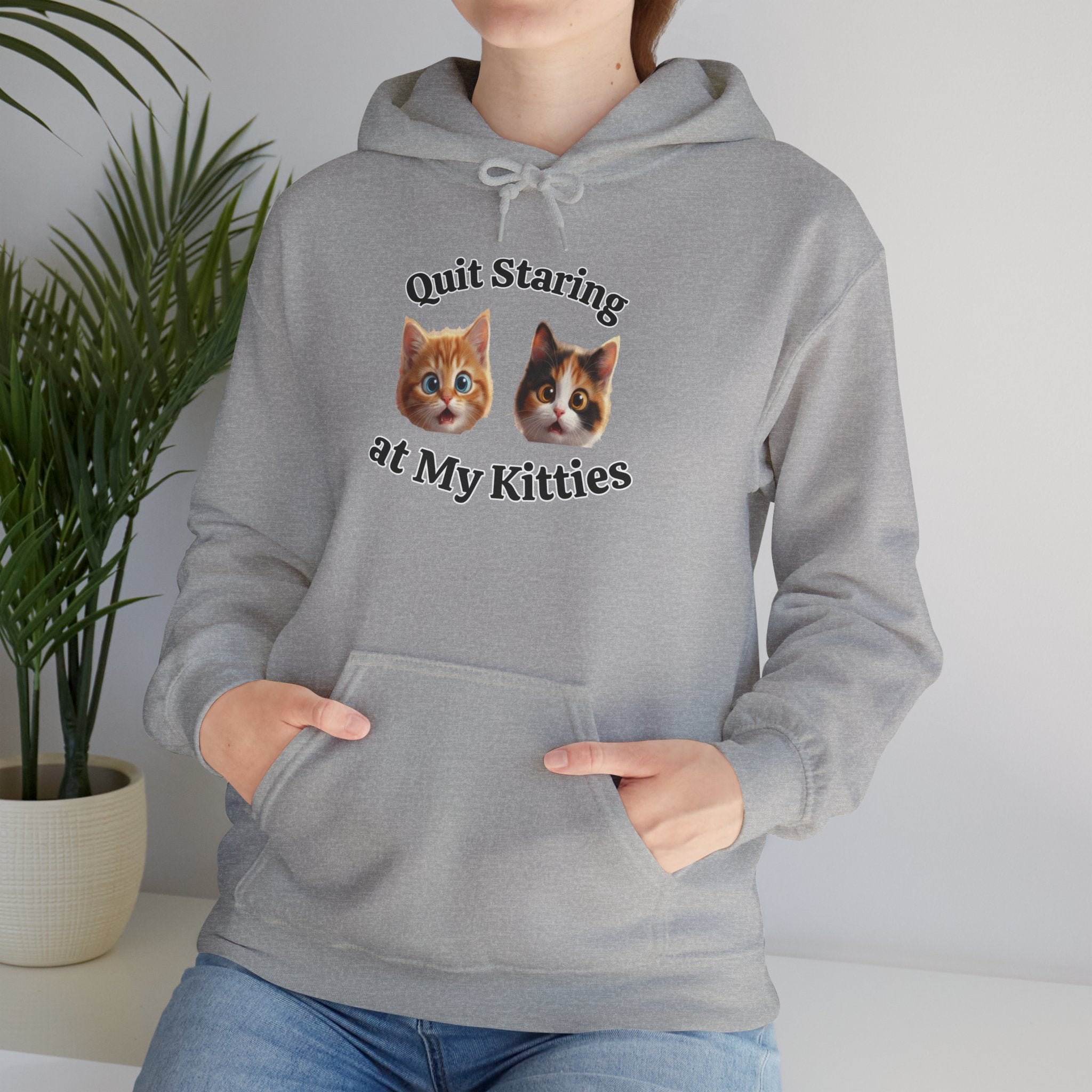 Funny Cat "Quit Staring" Hoodie
