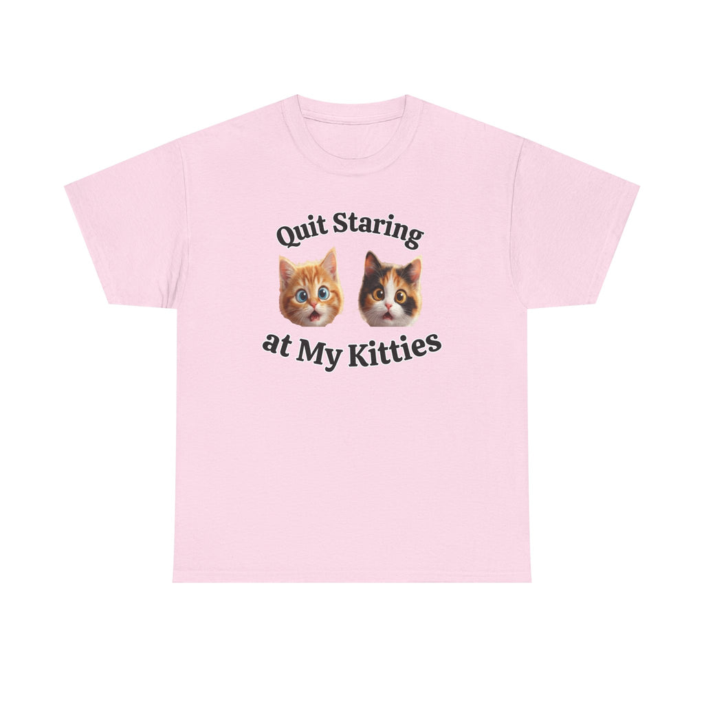 Playful Kitty "Quit Staring?" Funny T-Shirt