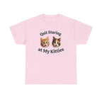 Playful Kitty "Quit Staring?" Funny T-Shirt