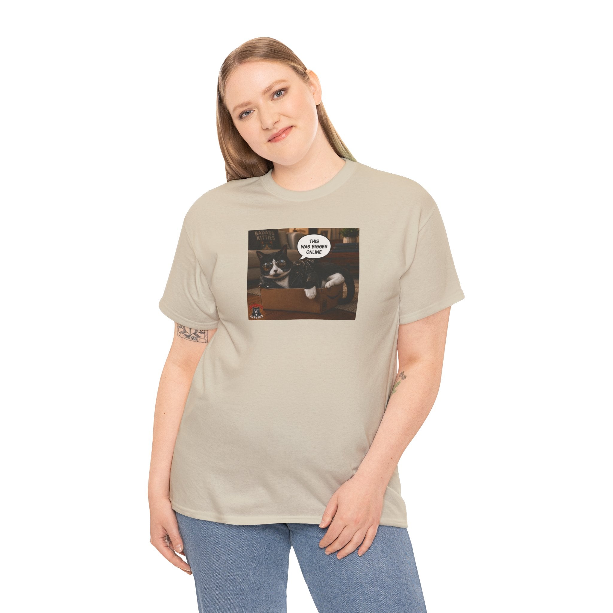Cat Meme-This Was Bigger Online – Funny Badass Cat T-Shirt