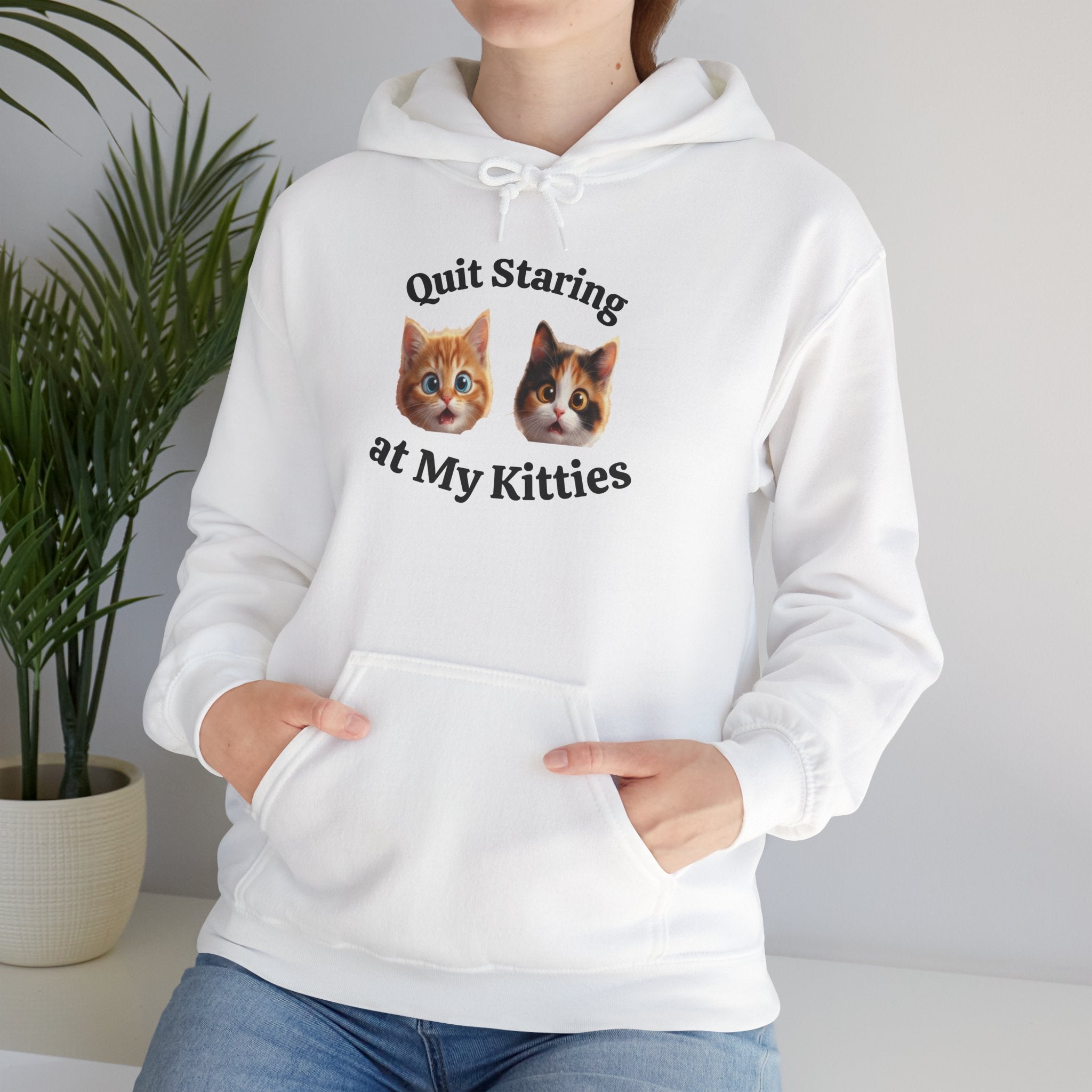 Funny Cat "Quit Staring" Hoodie