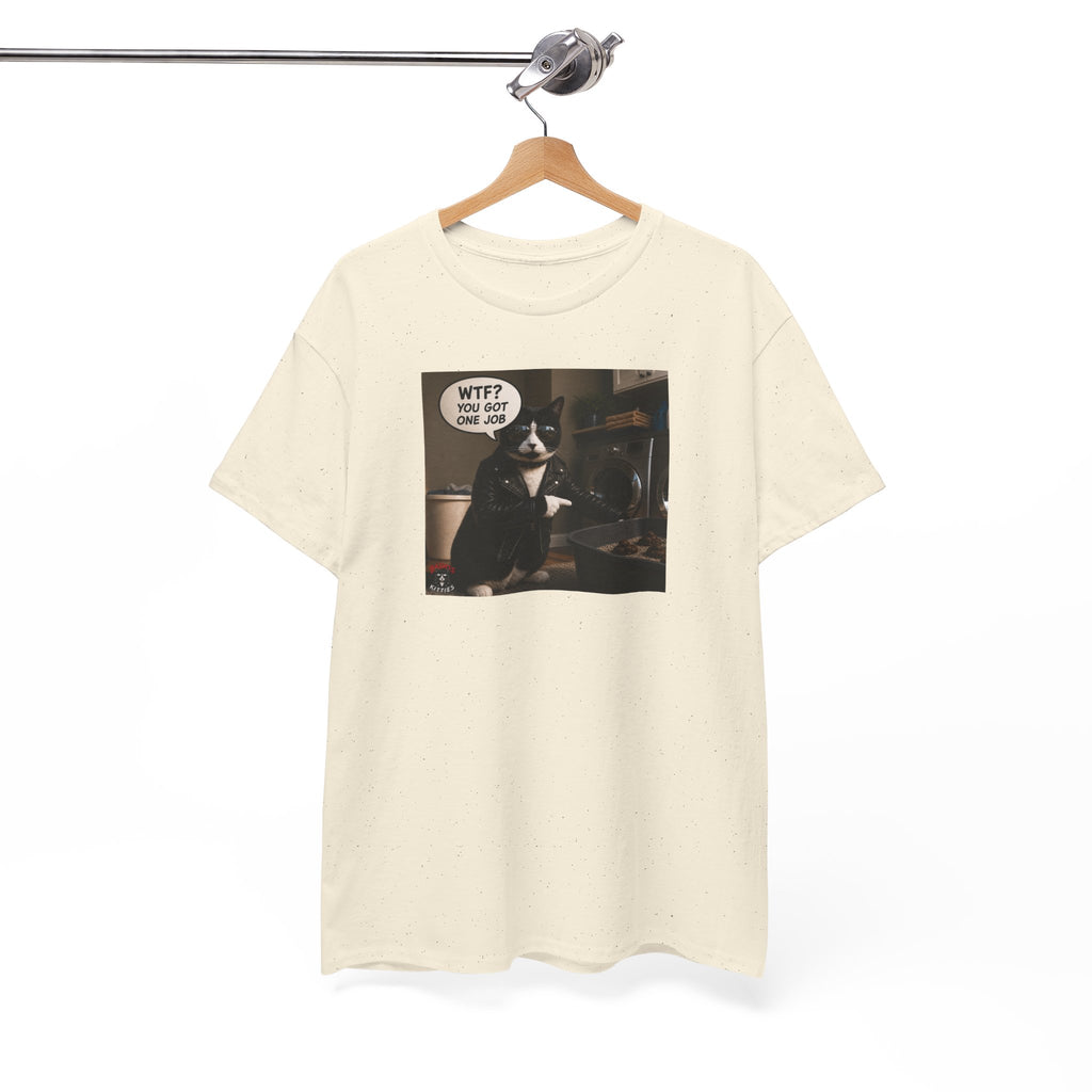 Cat Meme T-Shirt — "WTF? You Got One Job" Graphic Tee