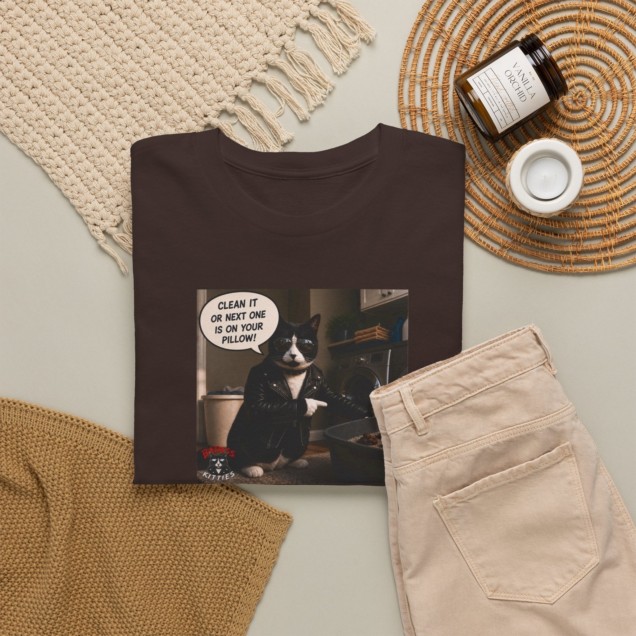 Cat Meme-Clean It... Or the Next One Is on Your Pillow! – Funny Cat T-Shirt