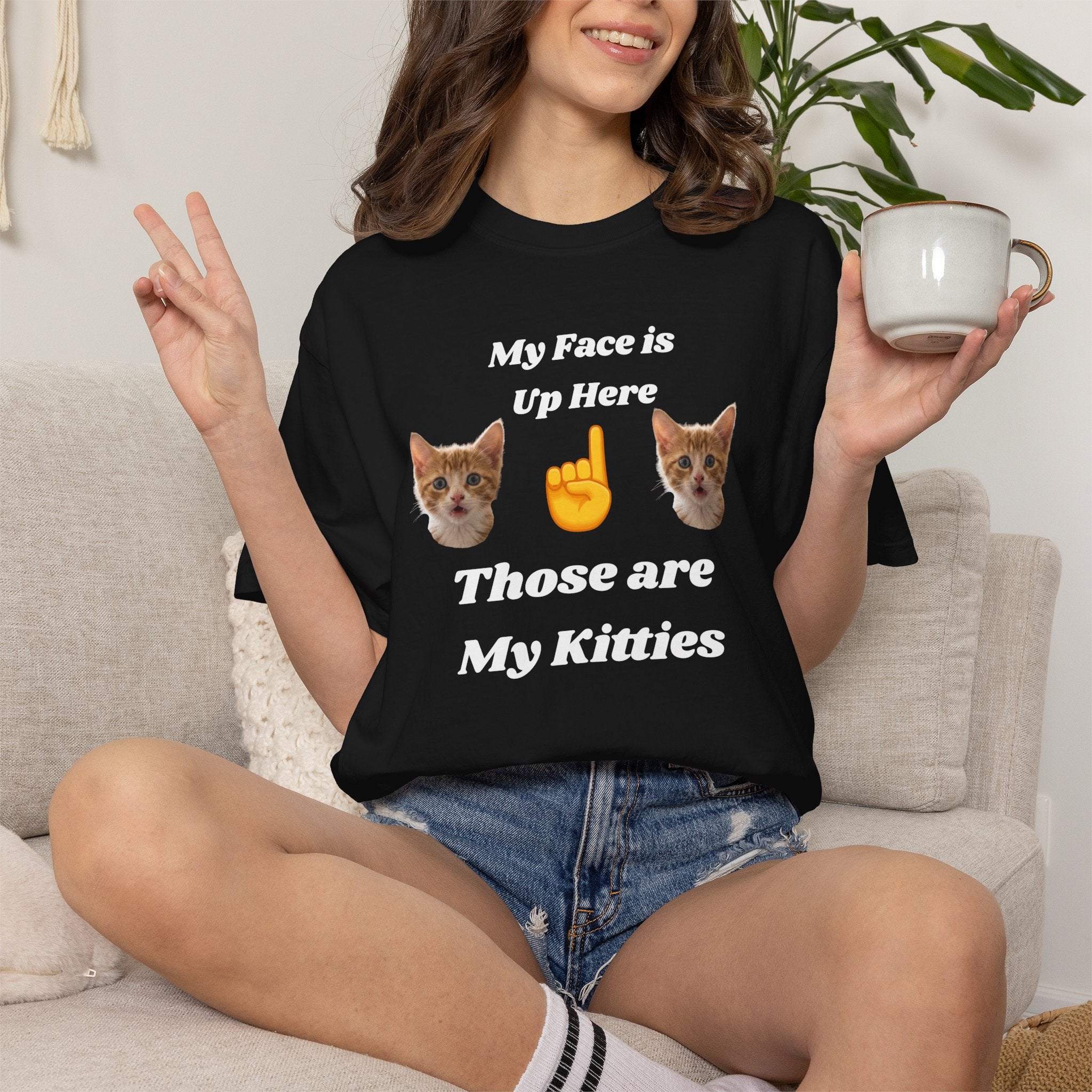 "My Face is Up Here" Funny T-Shirt