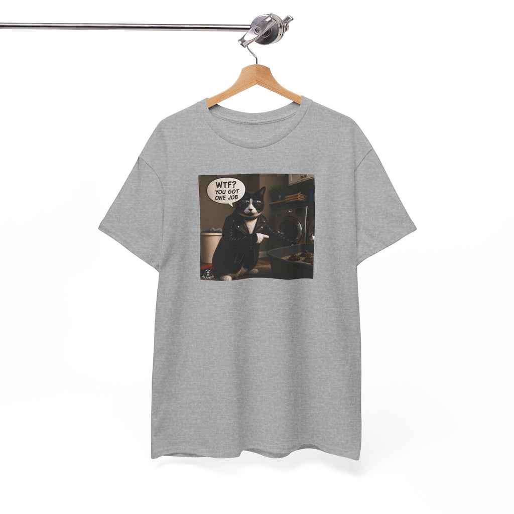 Cat Meme T-Shirt — "WTF? You Got One Job" Graphic Tee