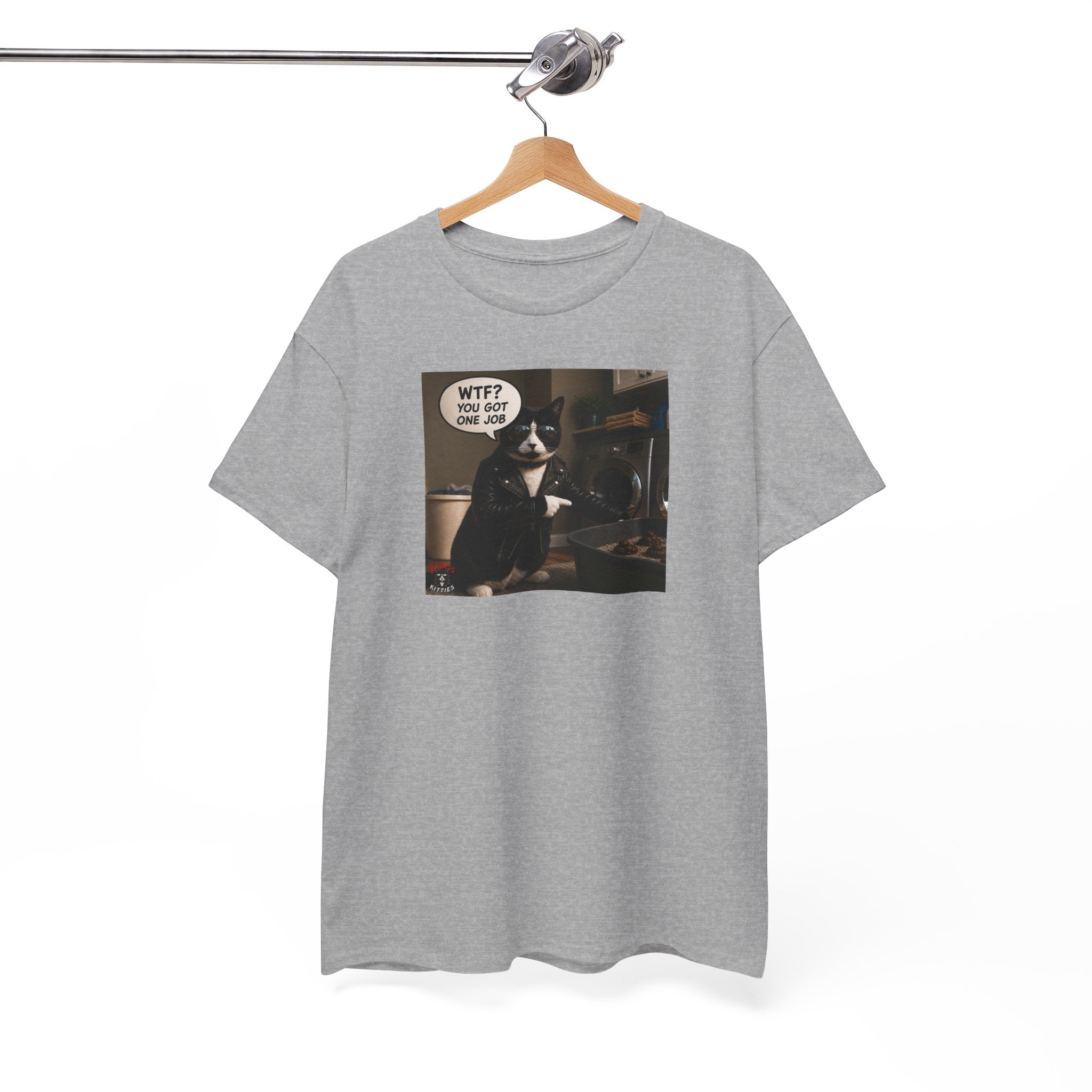 Cat Meme T-Shirt — "WTF? You Got One Job" Graphic Tee