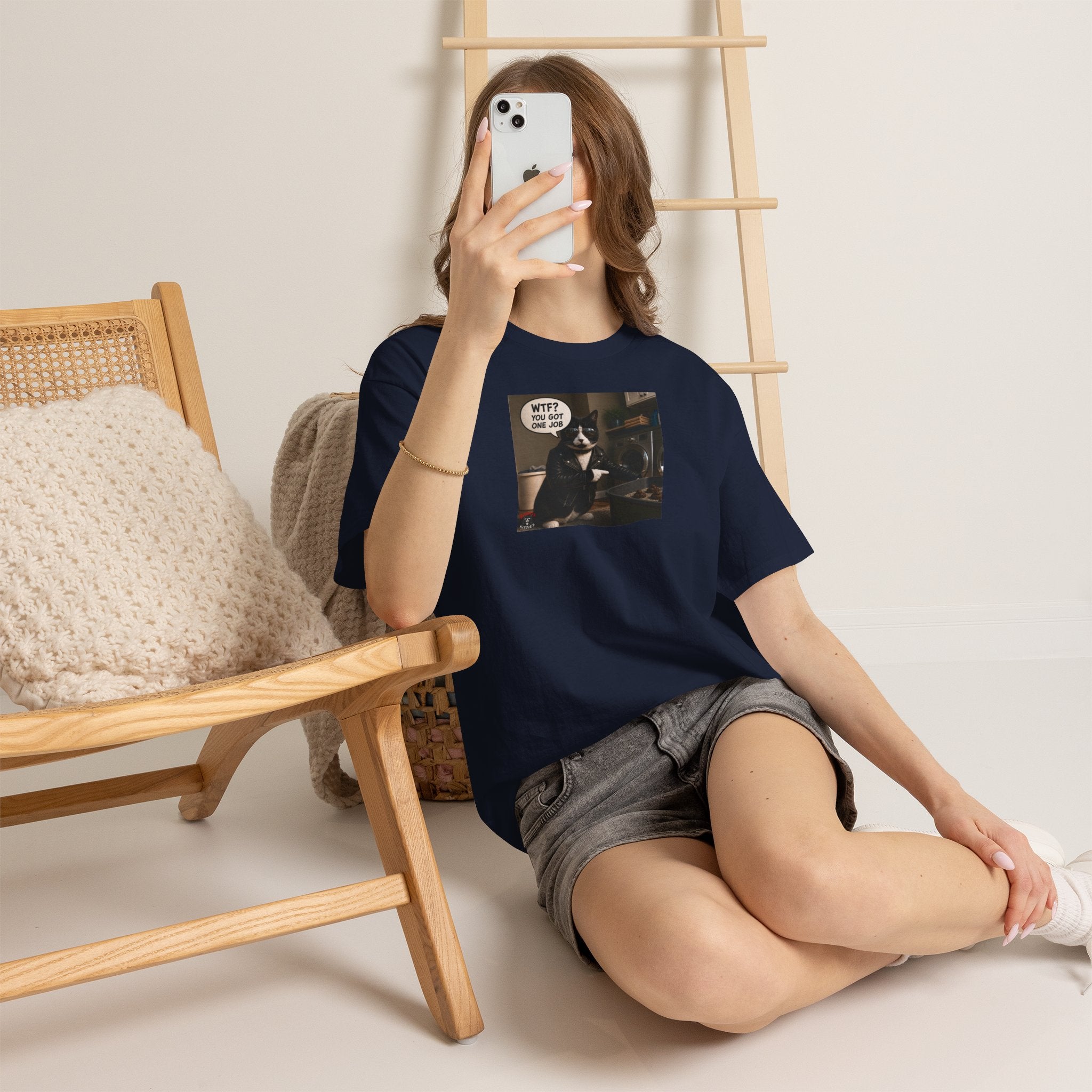 Cat Meme T-Shirt — "WTF? You Got One Job" Graphic Tee