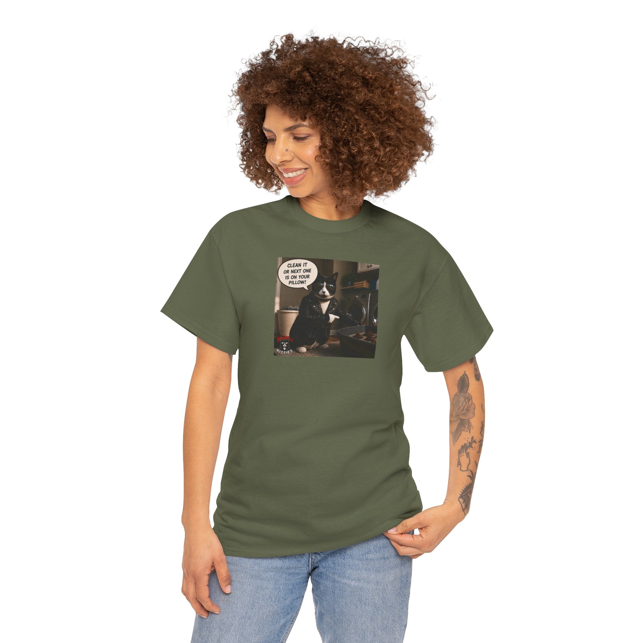 Cat Meme-Clean It... Or the Next One Is on Your Pillow! – Funny Cat T-Shirt