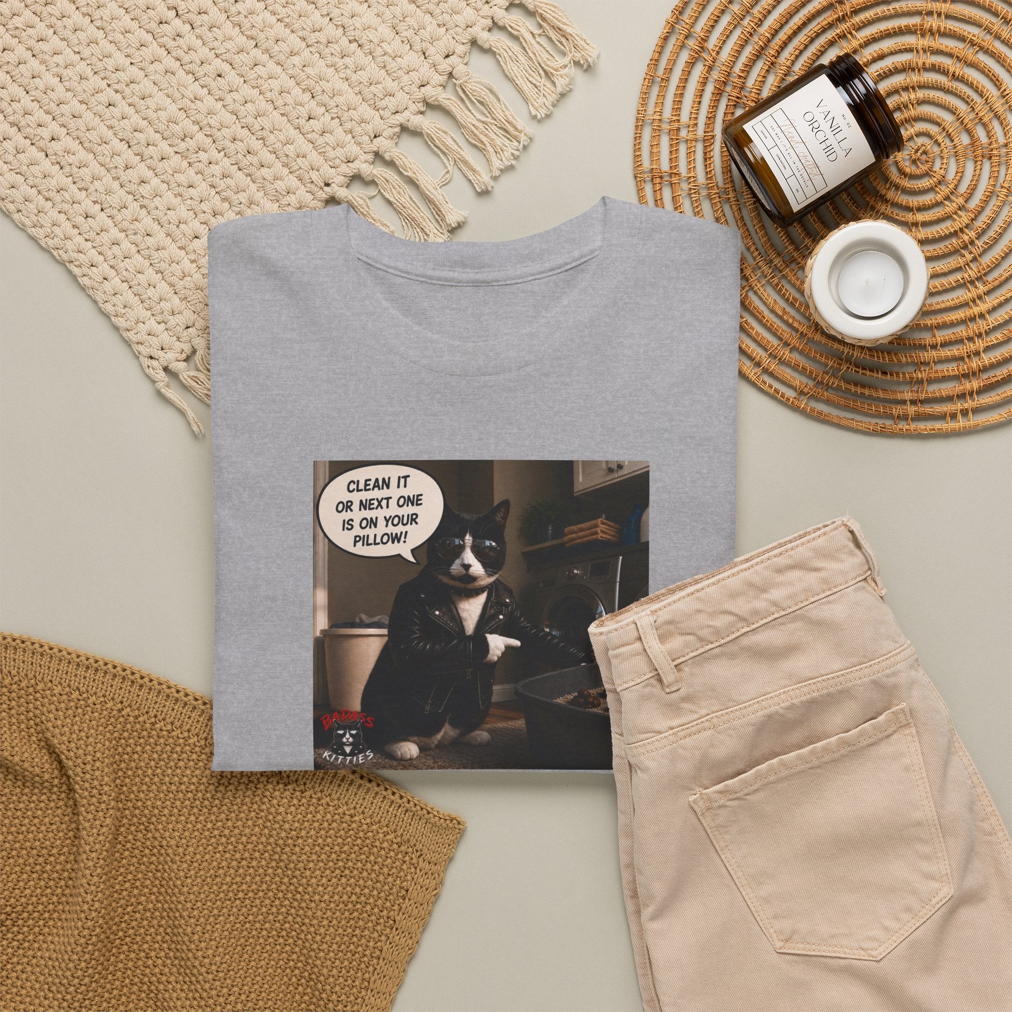 Cat Meme-Clean It... Or the Next One Is on Your Pillow! – Funny Cat T-Shirt