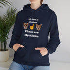 Cat Lovers Hilarious Hoodie "My Face is Up Here"