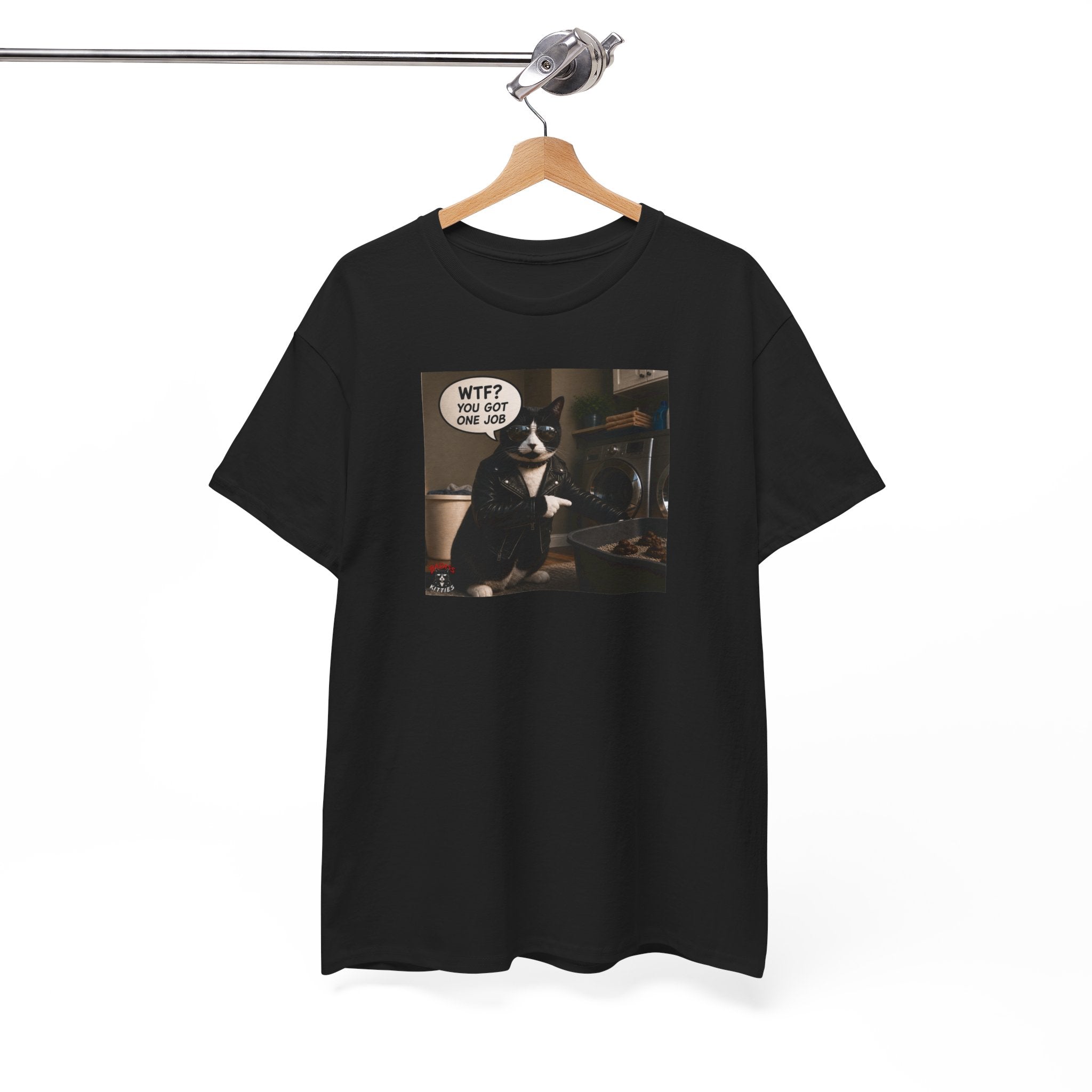 Cat Meme T-Shirt — "WTF? You Got One Job" Graphic Tee