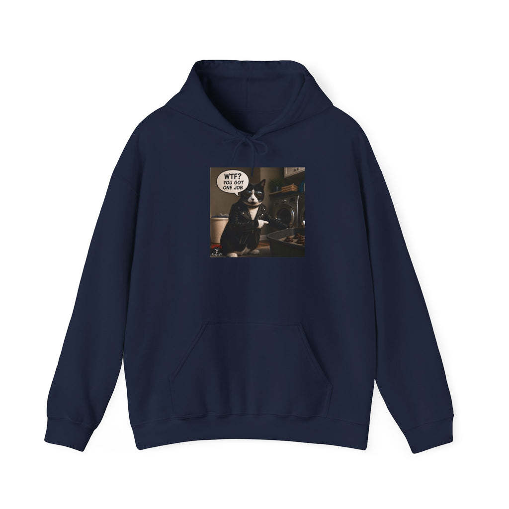 Cat Meme-WTF? You Got One Job Funny Cat T-Shirt | Bad-Ass Cat Lover Hoodie