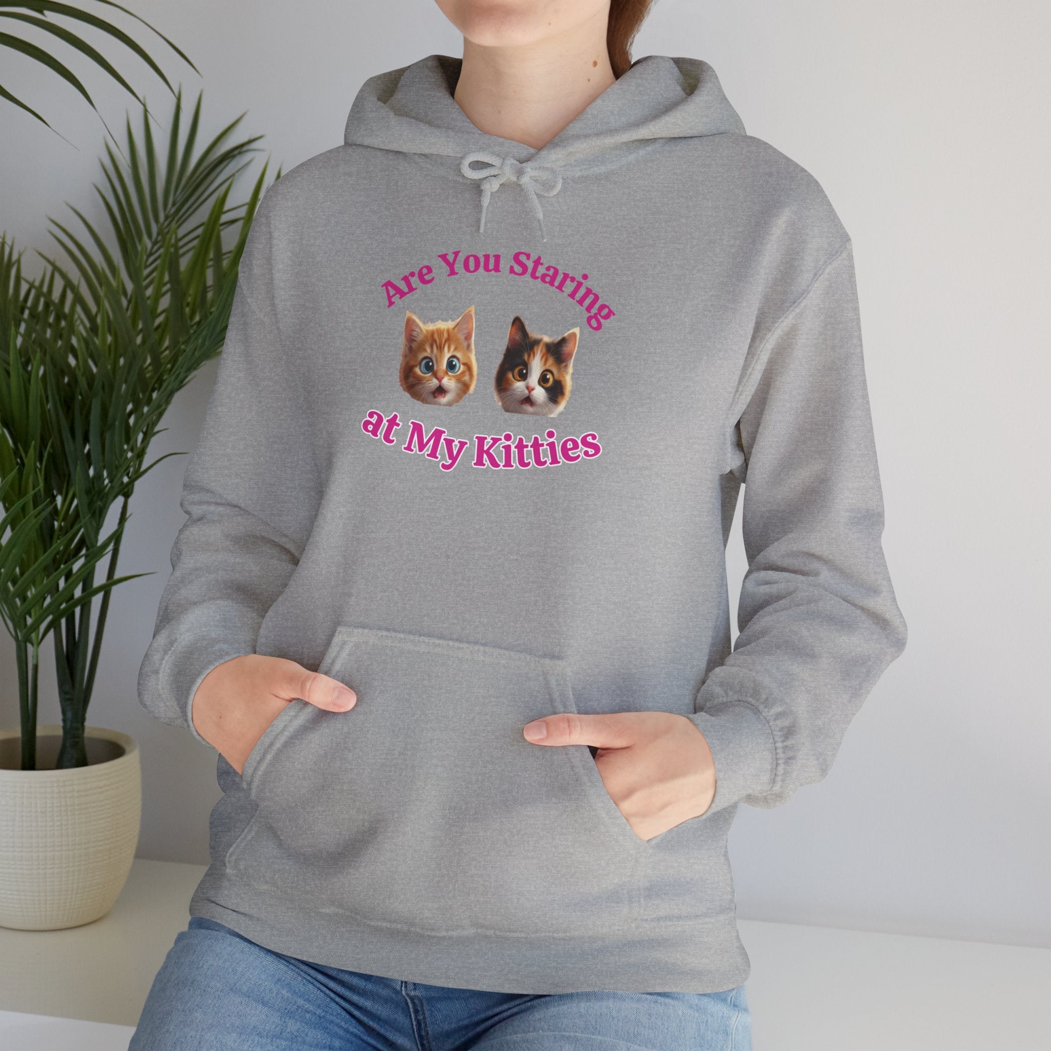 Cat Fun "Are You Staring" Hilarious Hoodie
